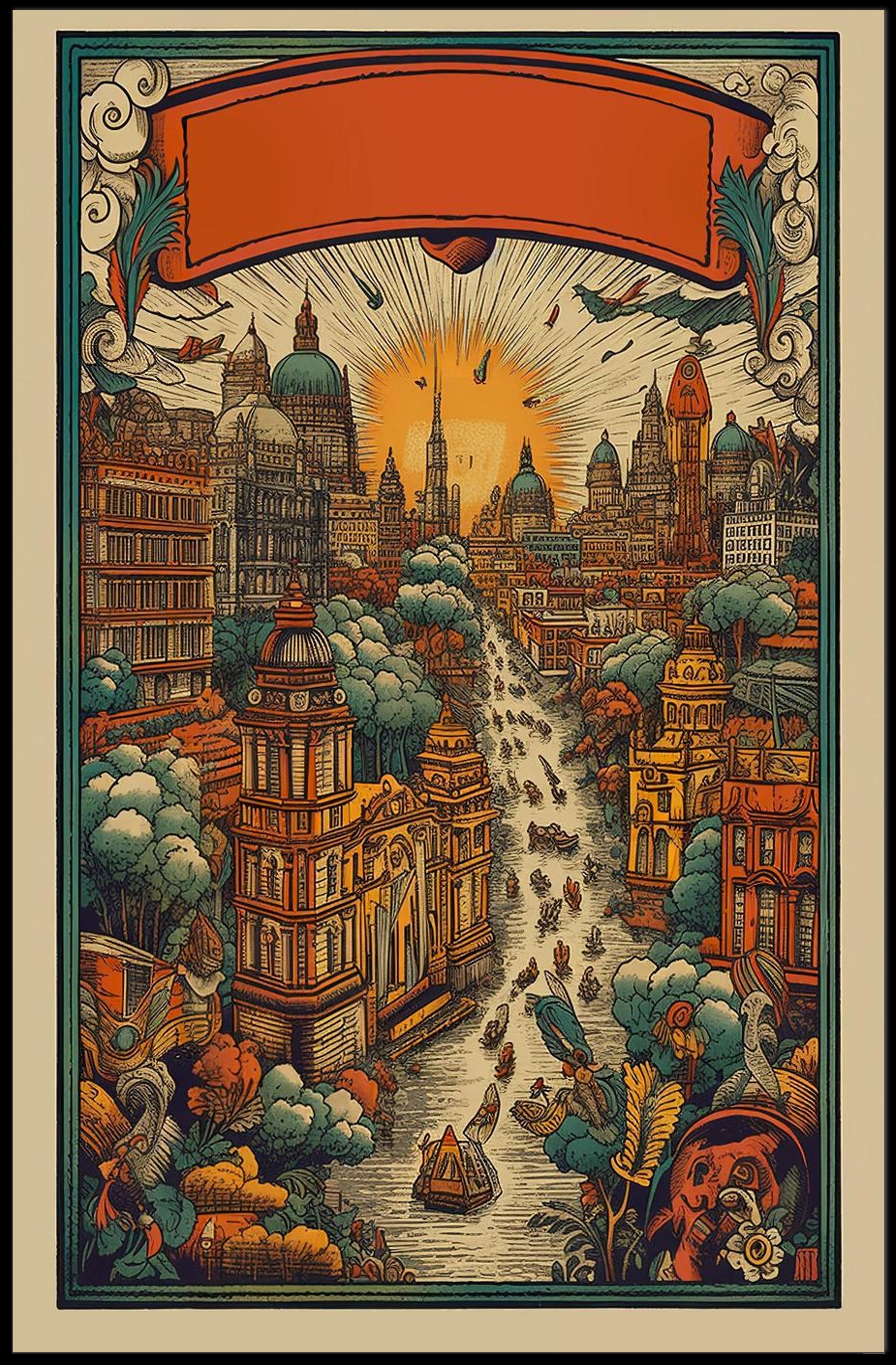 Enchanted Cityscape Poster