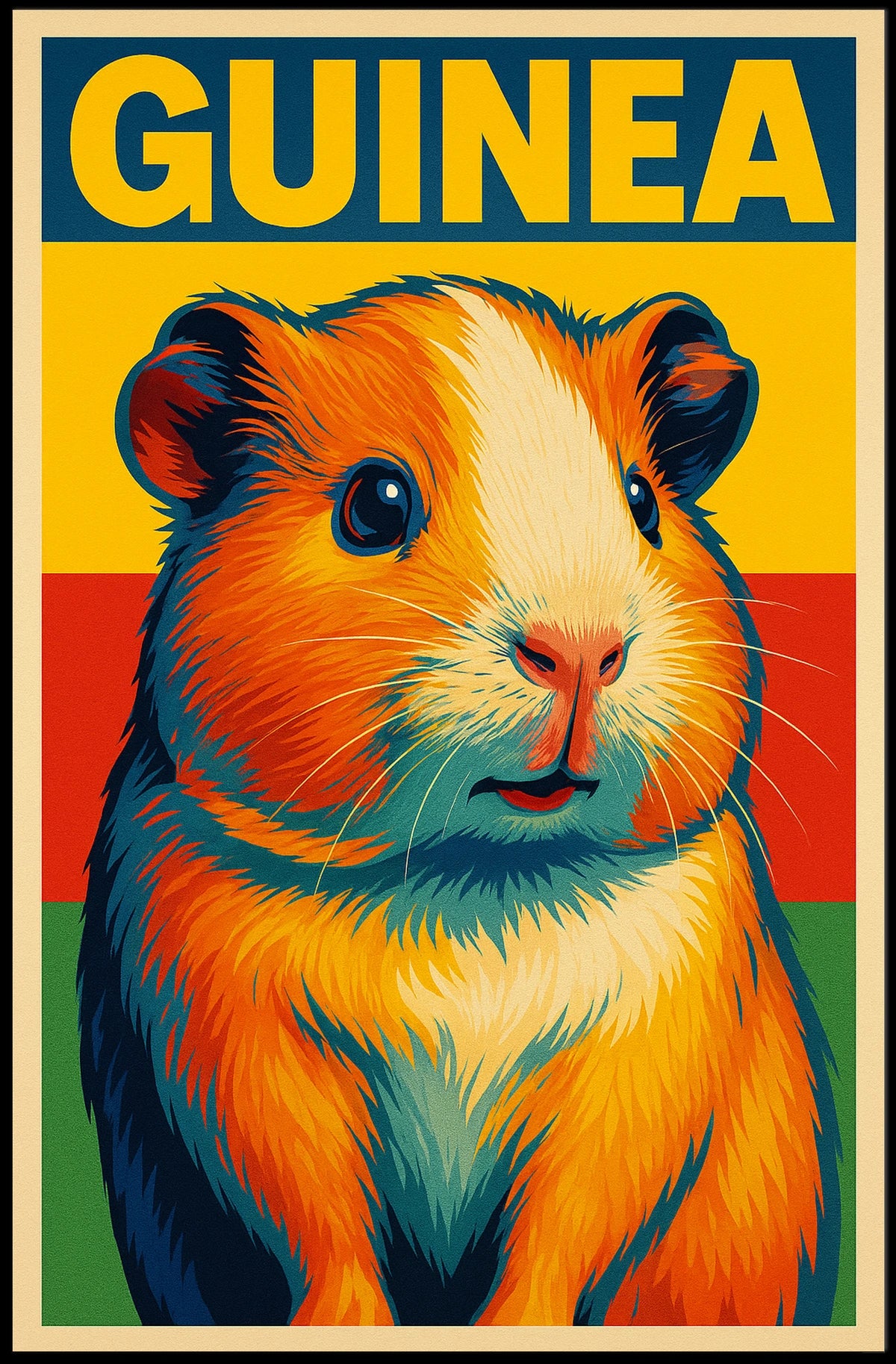 Guinea Pig Pop Art Poster