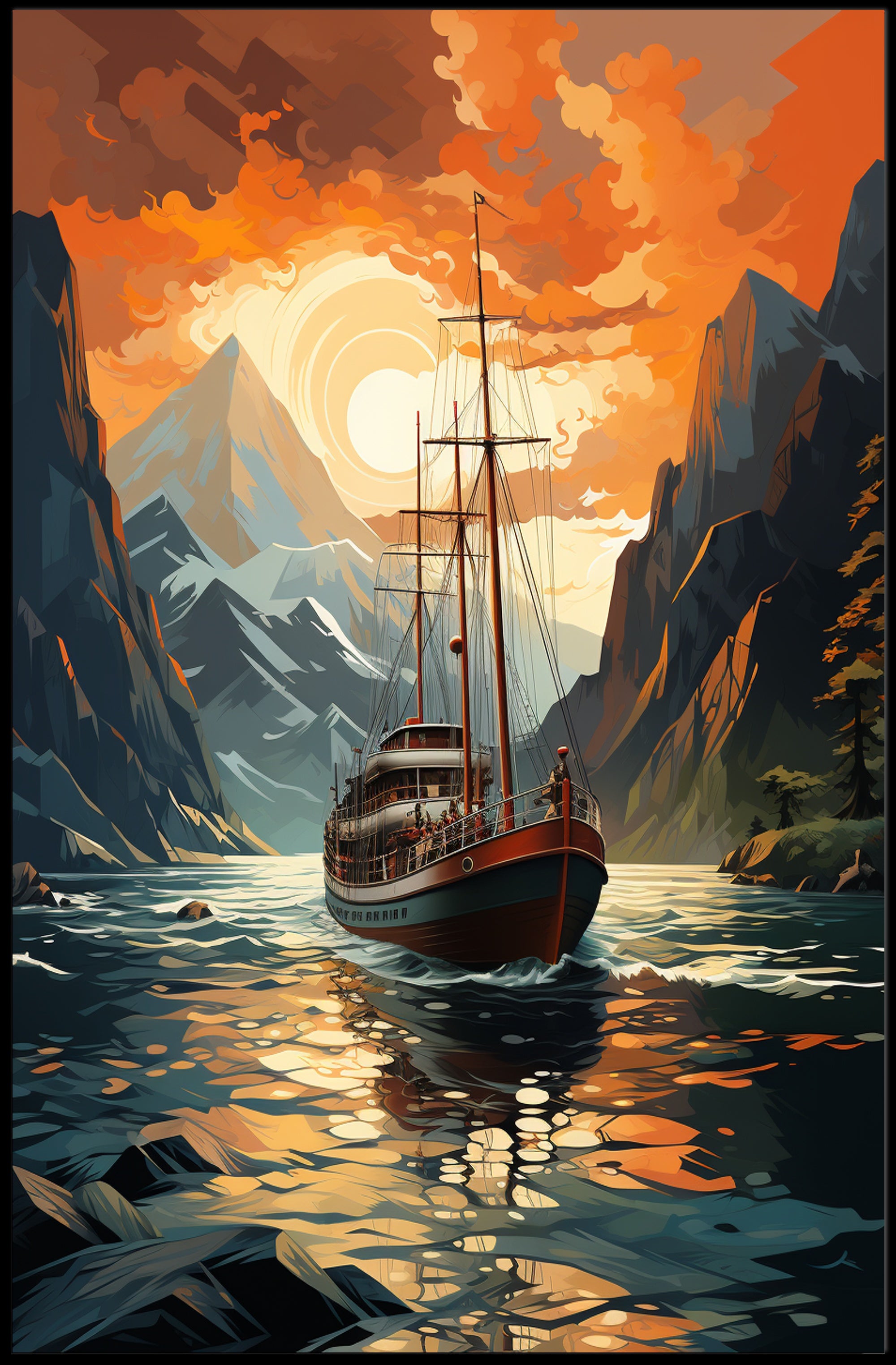 Journey Through Majestic Waters Poster PosterGoat