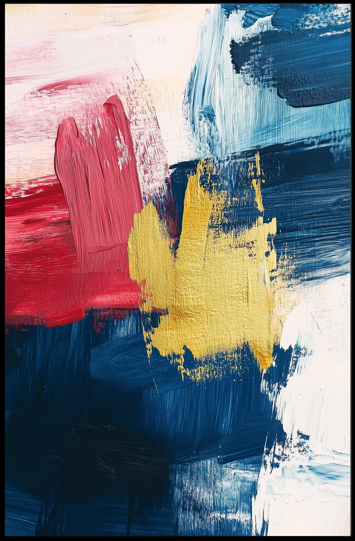 Modern Abstract Layered Color Field Composition Poster