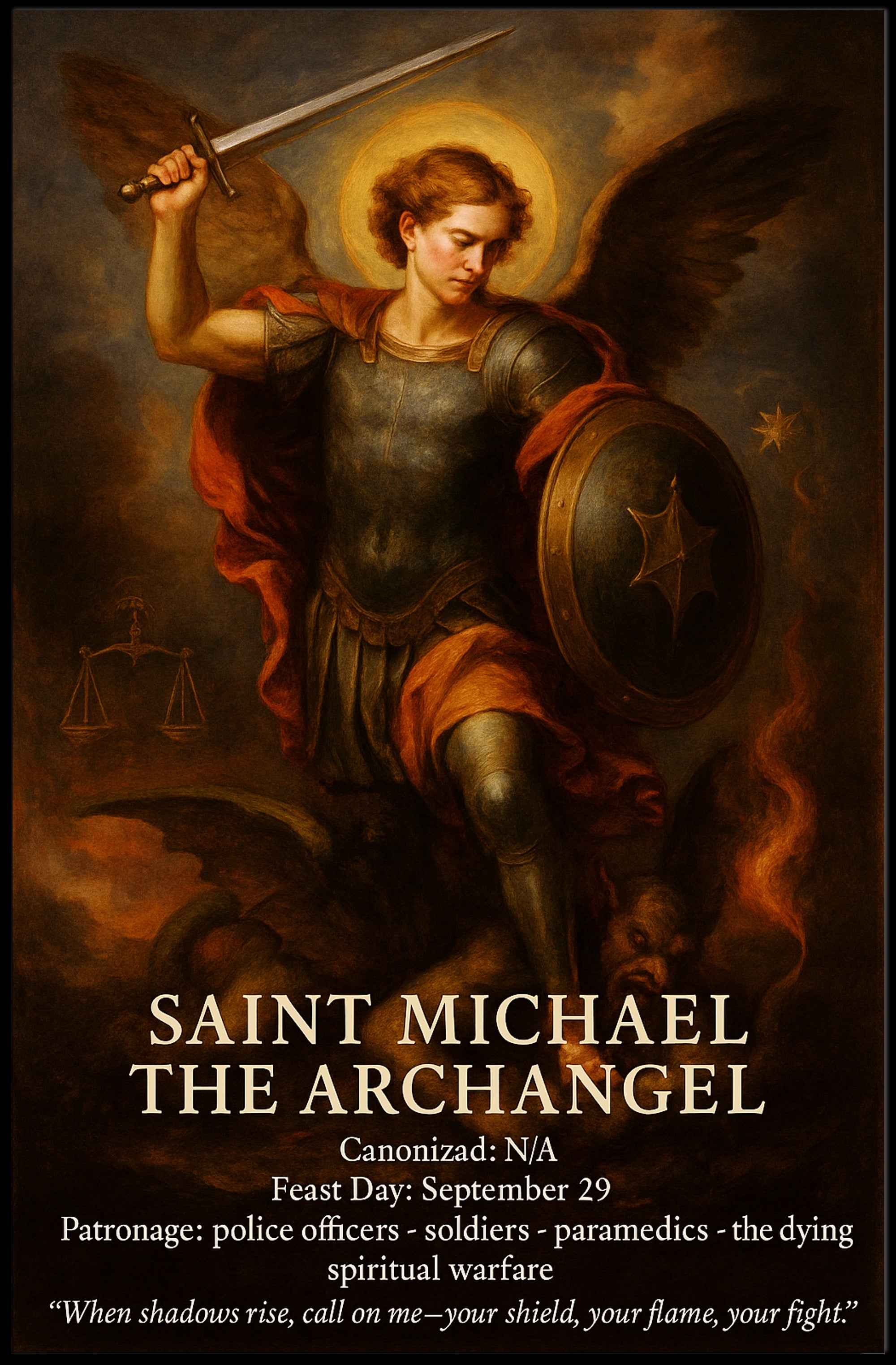Saint Michael the Archangel Poster PosterGoat