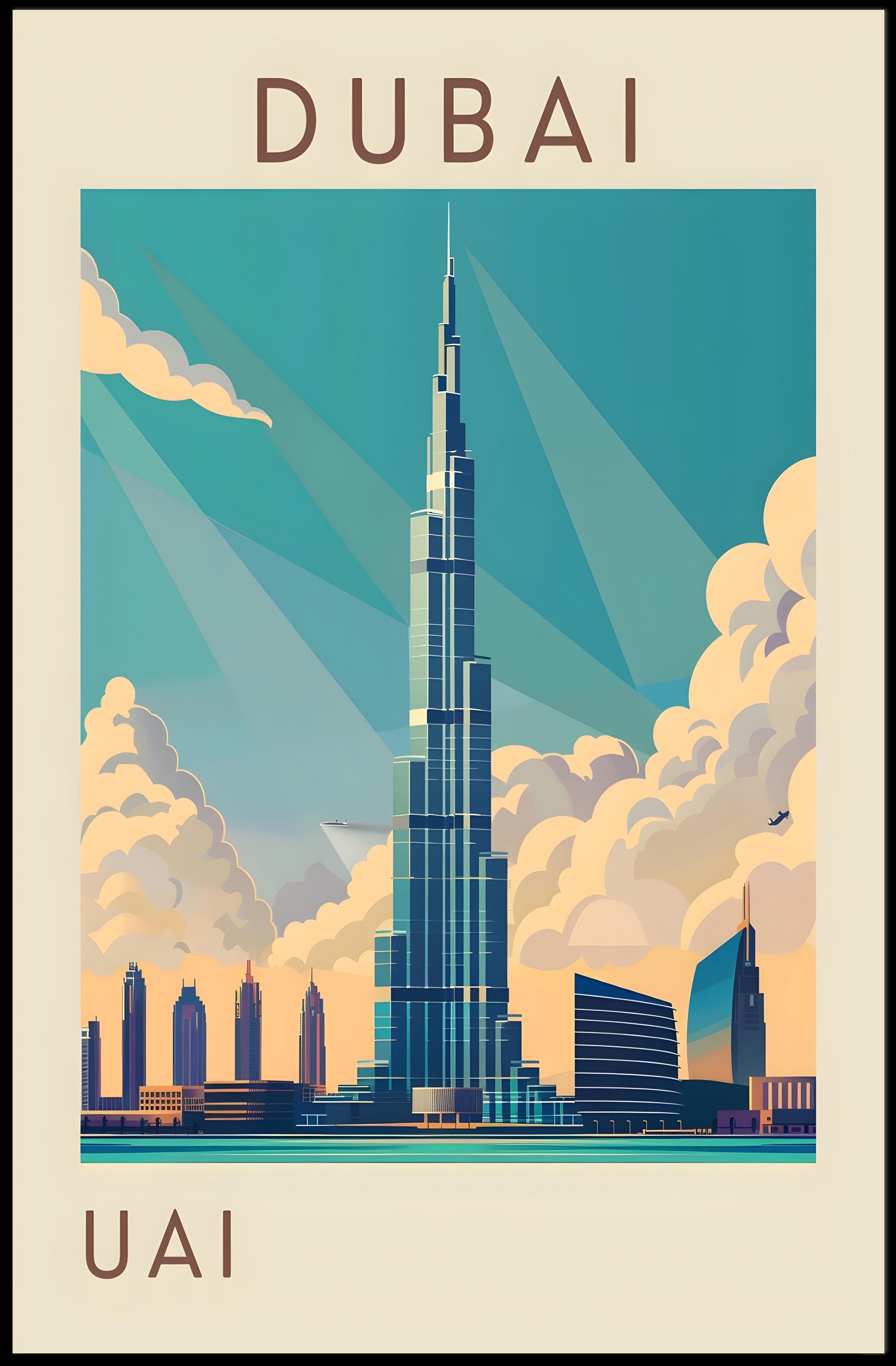 Iconic Skyline of Dubai Poster