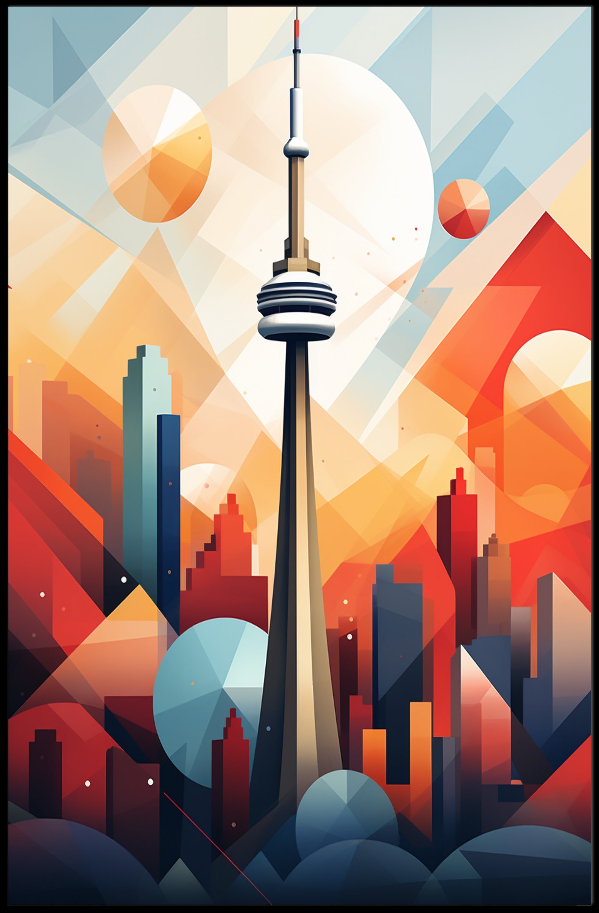 Geometric Cityscape Poster