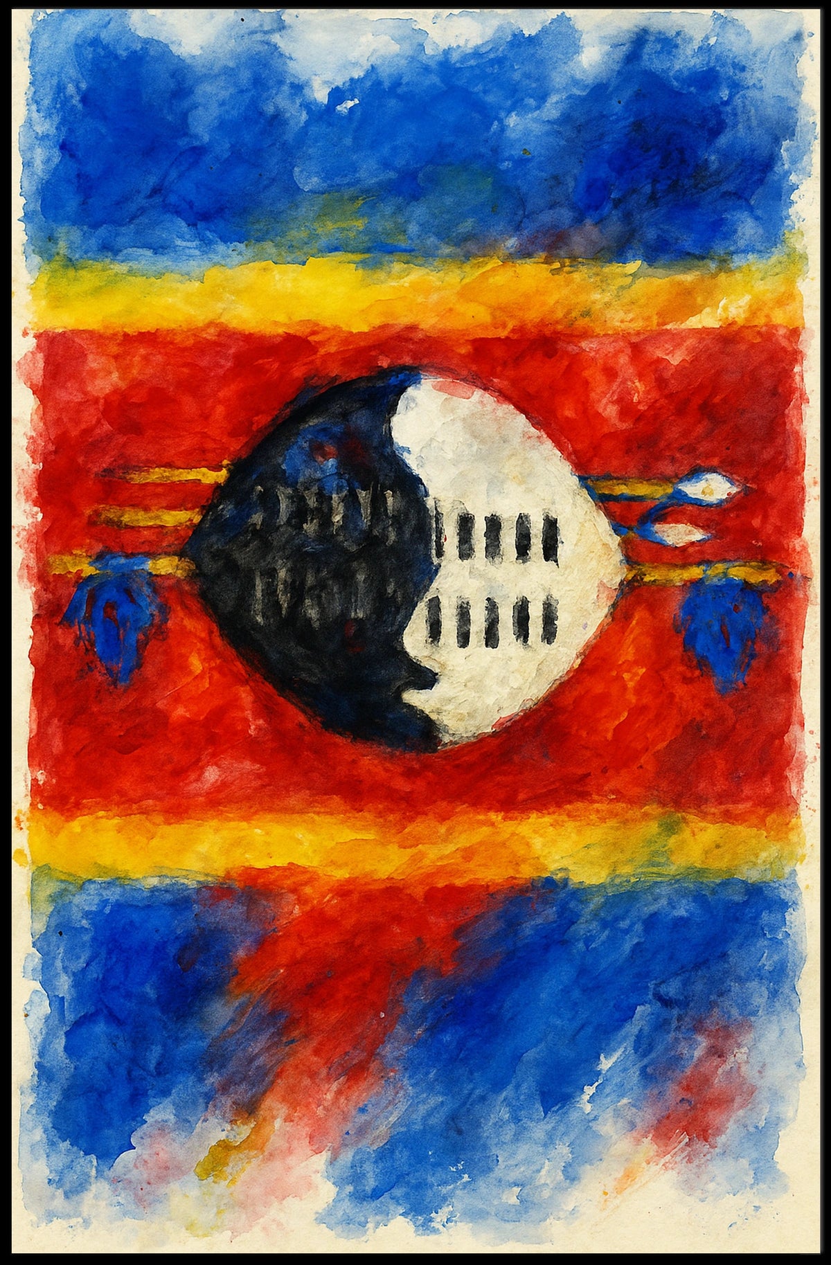 Vibrant Abstract Composition Abstract Poster