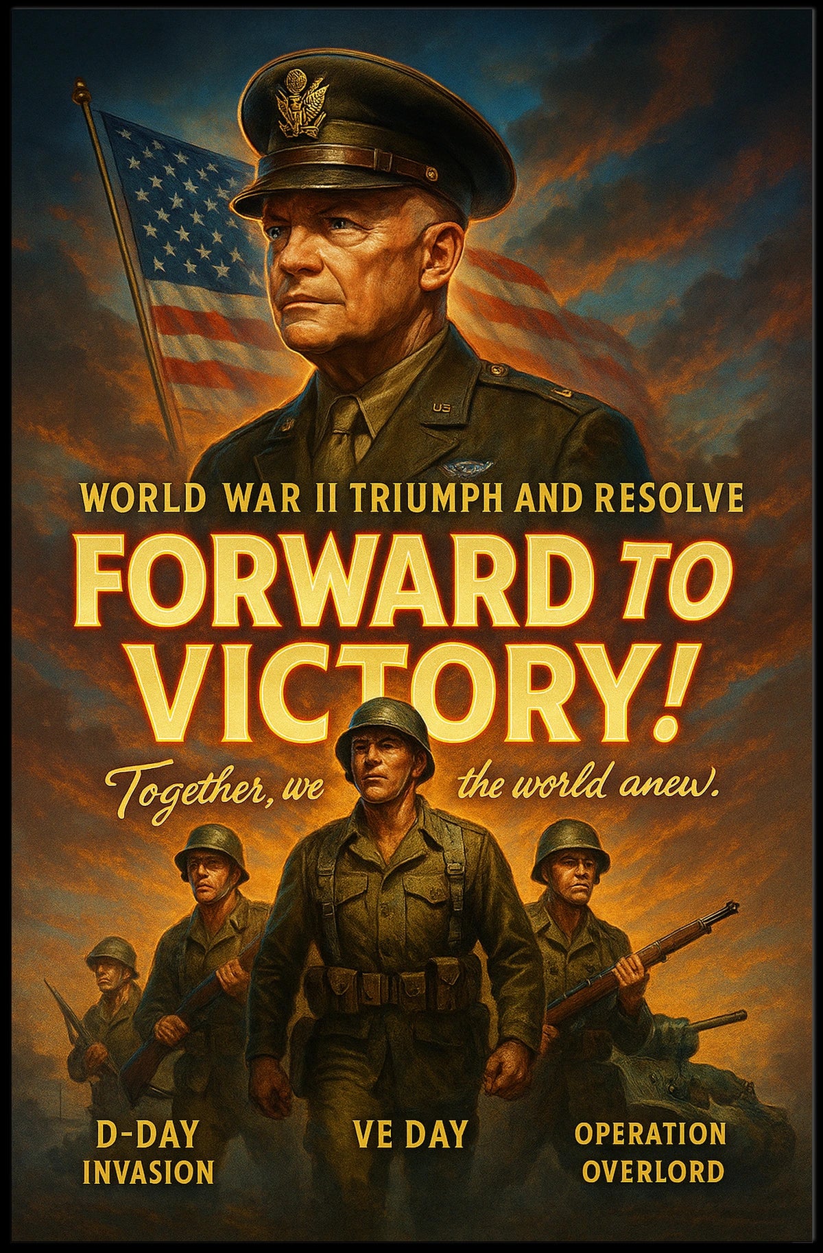 Forward To Victory World War Ii Poster