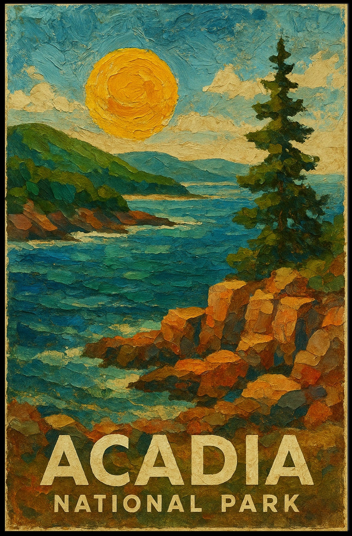 Acadia National Park Scenic Wanderlust Poster