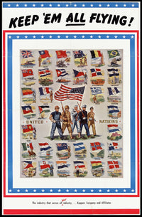 KEEP 'EM ALL FLYING WWII Poster