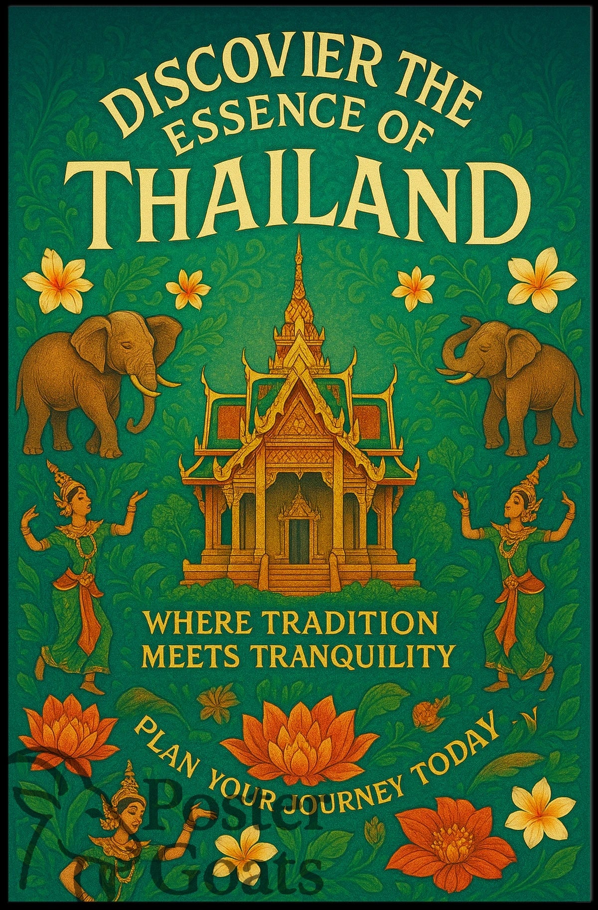 Thailand's Cultural Tranquility Travel Poster