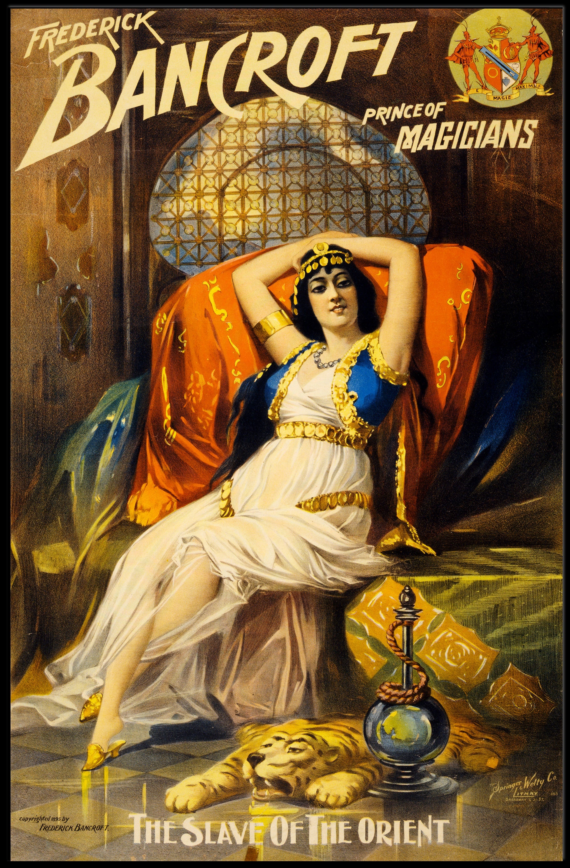 Vintage Theatrical Poster with Exotic Oriental Mystique