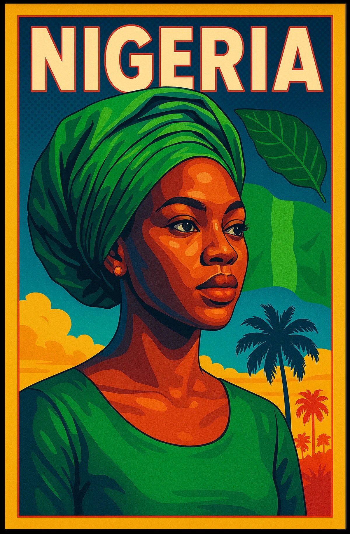 Nigeria A Vibrant Portrait Poster