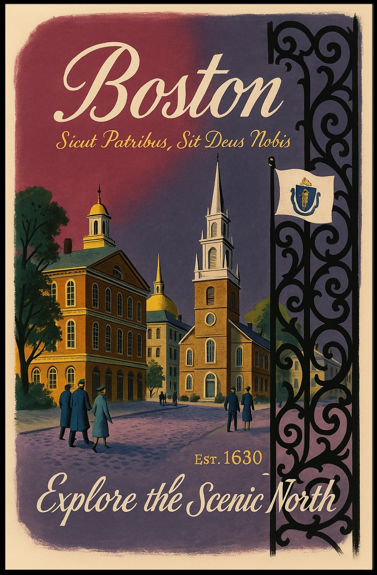 Explore Boston Poster
