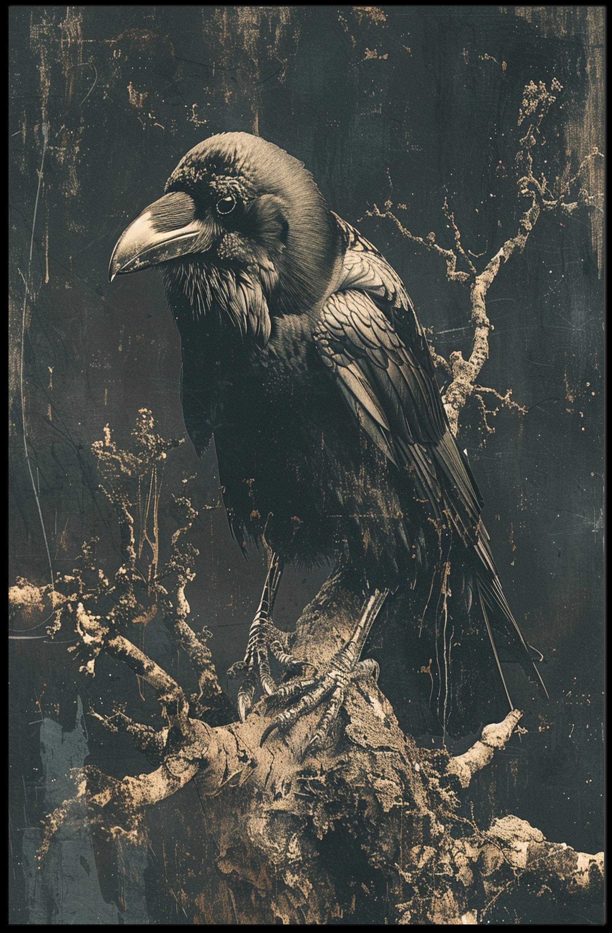 The Majestic Raven Art Print Poster for Home Decor and Wall Art PosterGoat