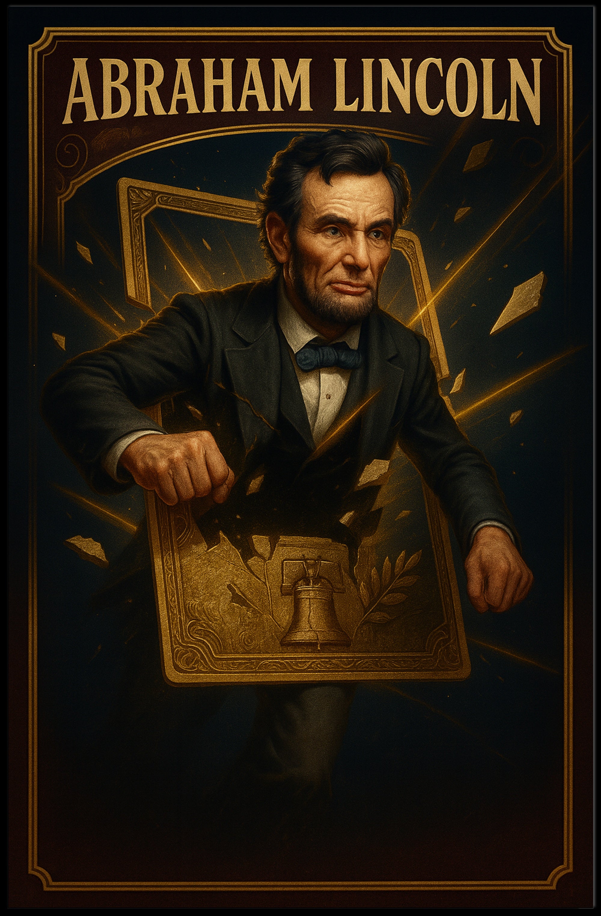 Abraham Lincoln Patriotic Historical Art Poster