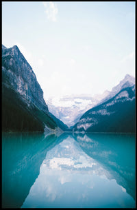 Serene Mountain Reflection Photorealistic Nature Poster