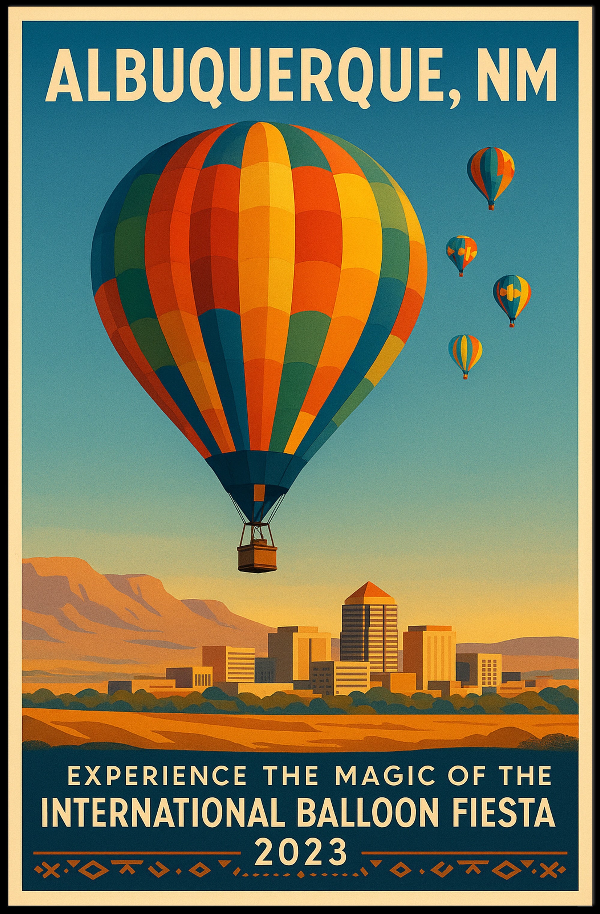 International Balloon Fiesta 2023 Poster PosterGoat