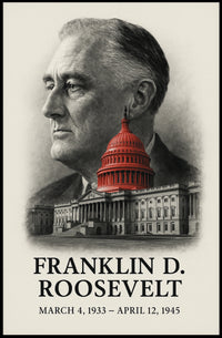 Franklin D. Roosevelt 32nd President of the United States Reflections Poster