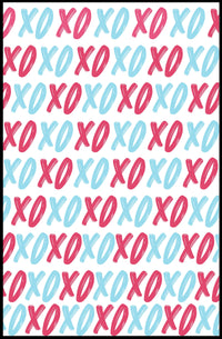 Affectionate XOXO Typography Art with Vibrant Colors Poster PosterGoat