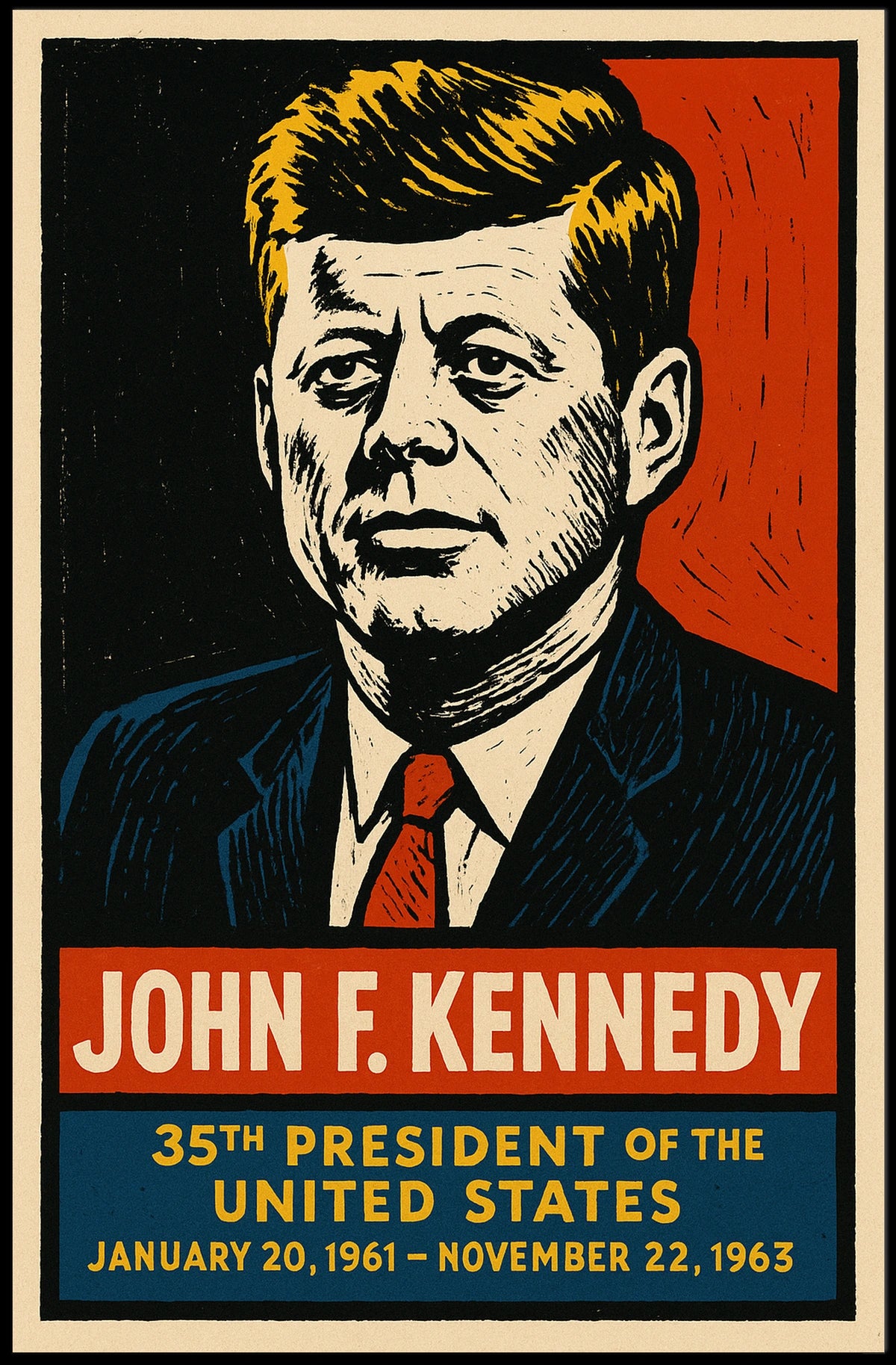 John F. Kennedy 35th President Poster