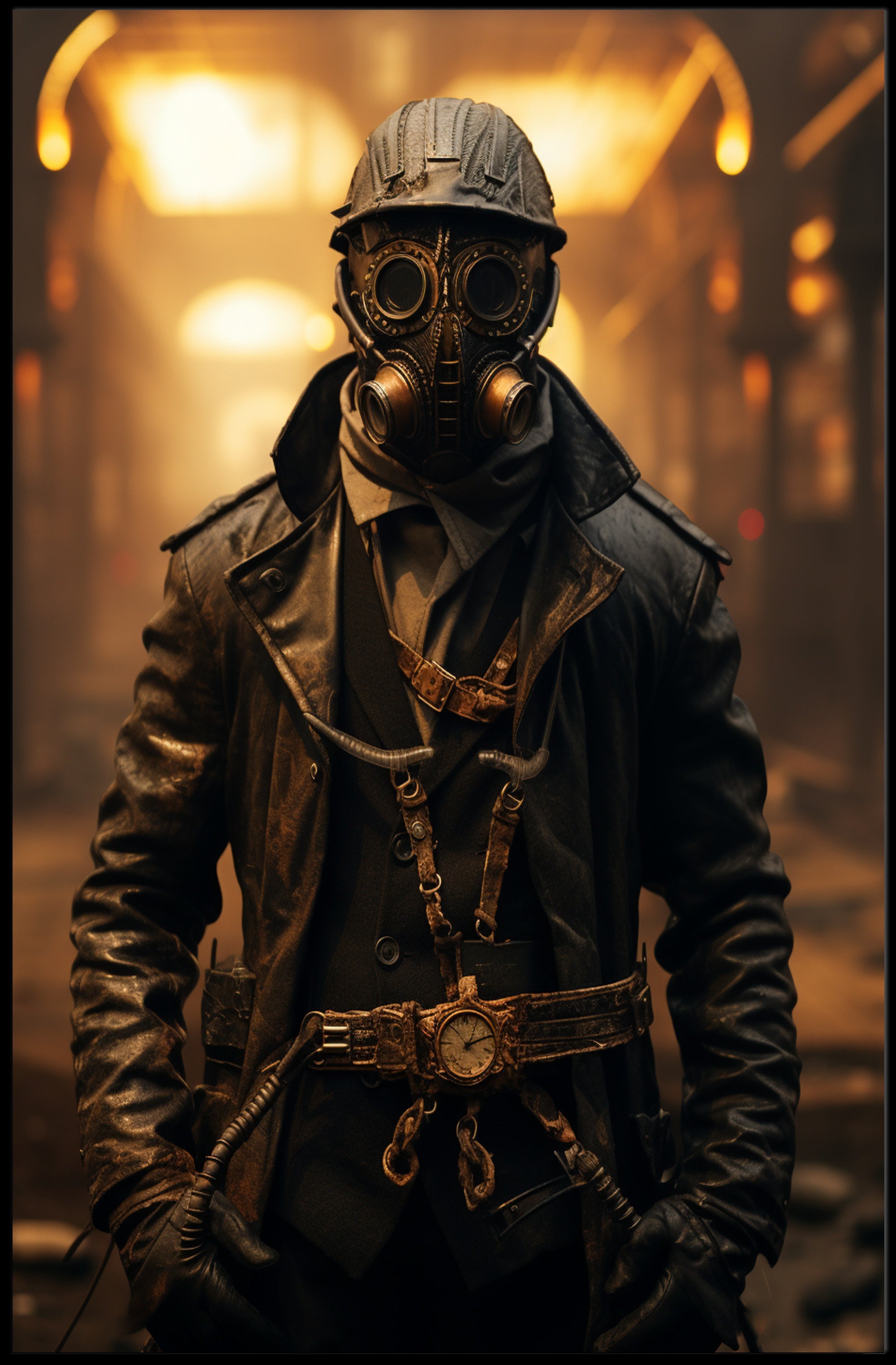 Steampunk Adventure Vintage Industrial Futuristic Sci-Fi Poster