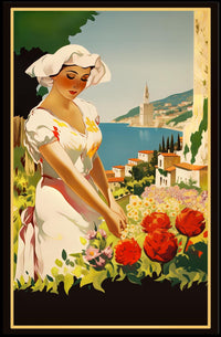 Serenity By The Sea Travel Poster Art Print Decor