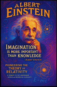 Albert Einstein Imagination and Relativity Poster