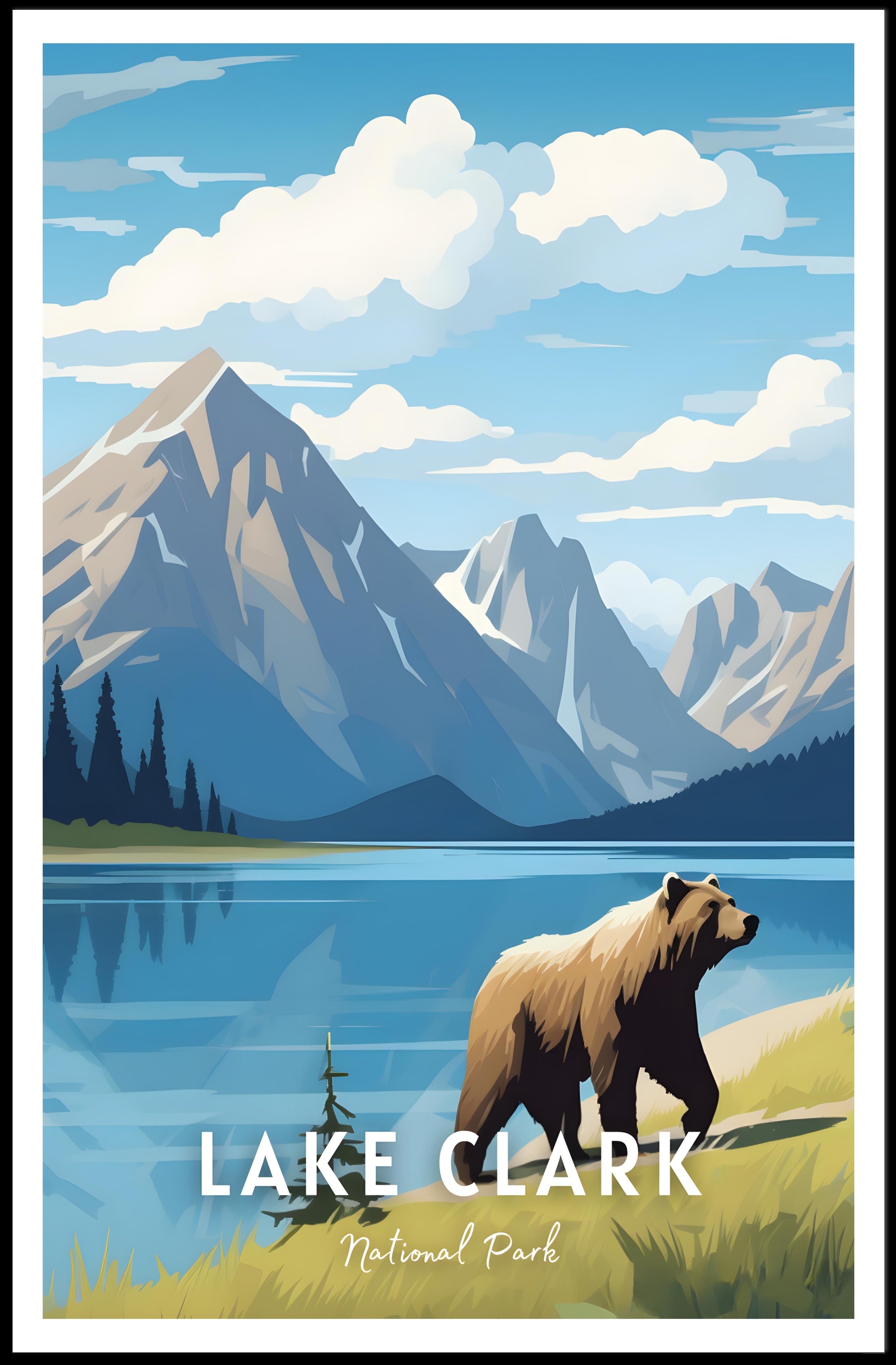 Lake Clark National Park Scenic Poster Print