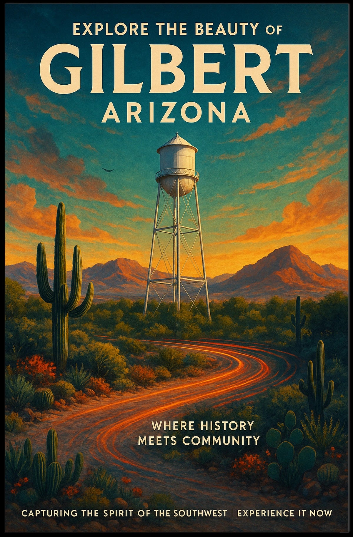 Discover Gilbert Arizona Poster Southwest Charm For Homes