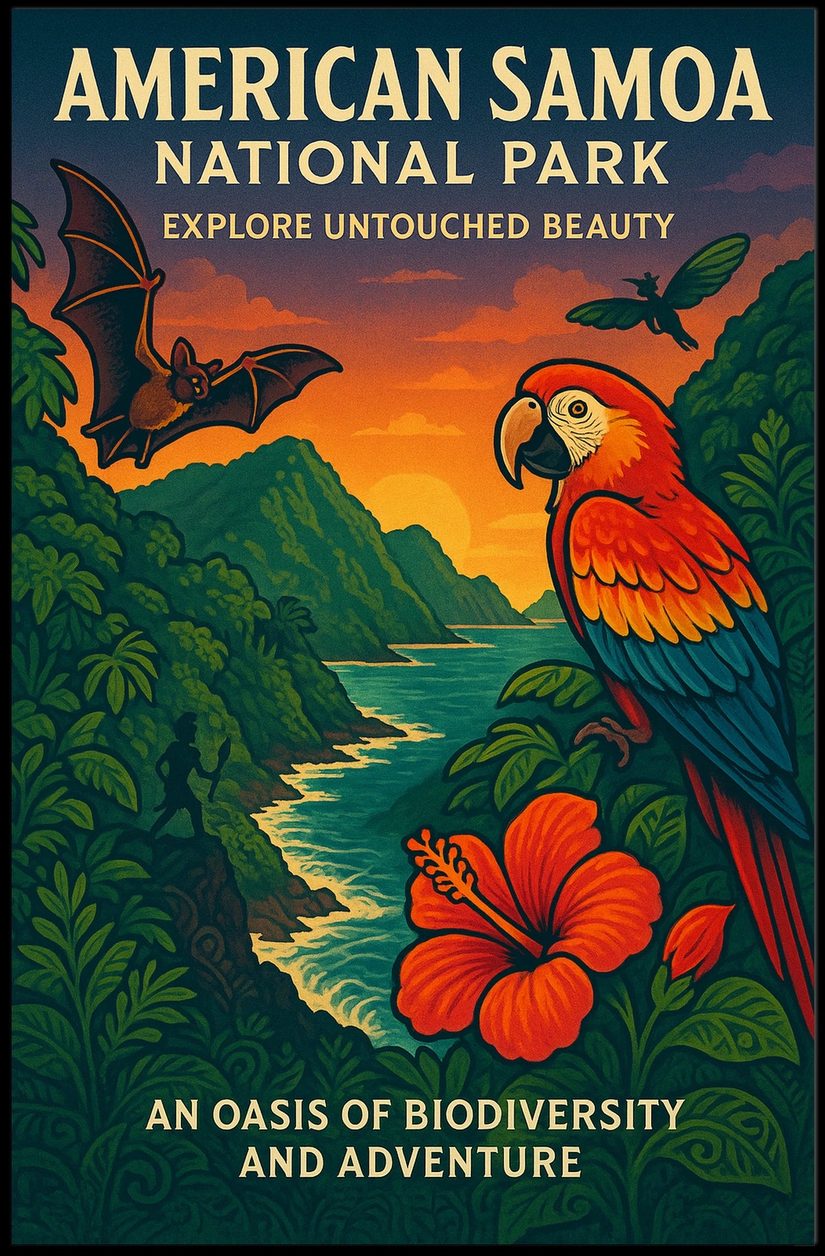 American Samoa's Pristine Beauty National Park Poster