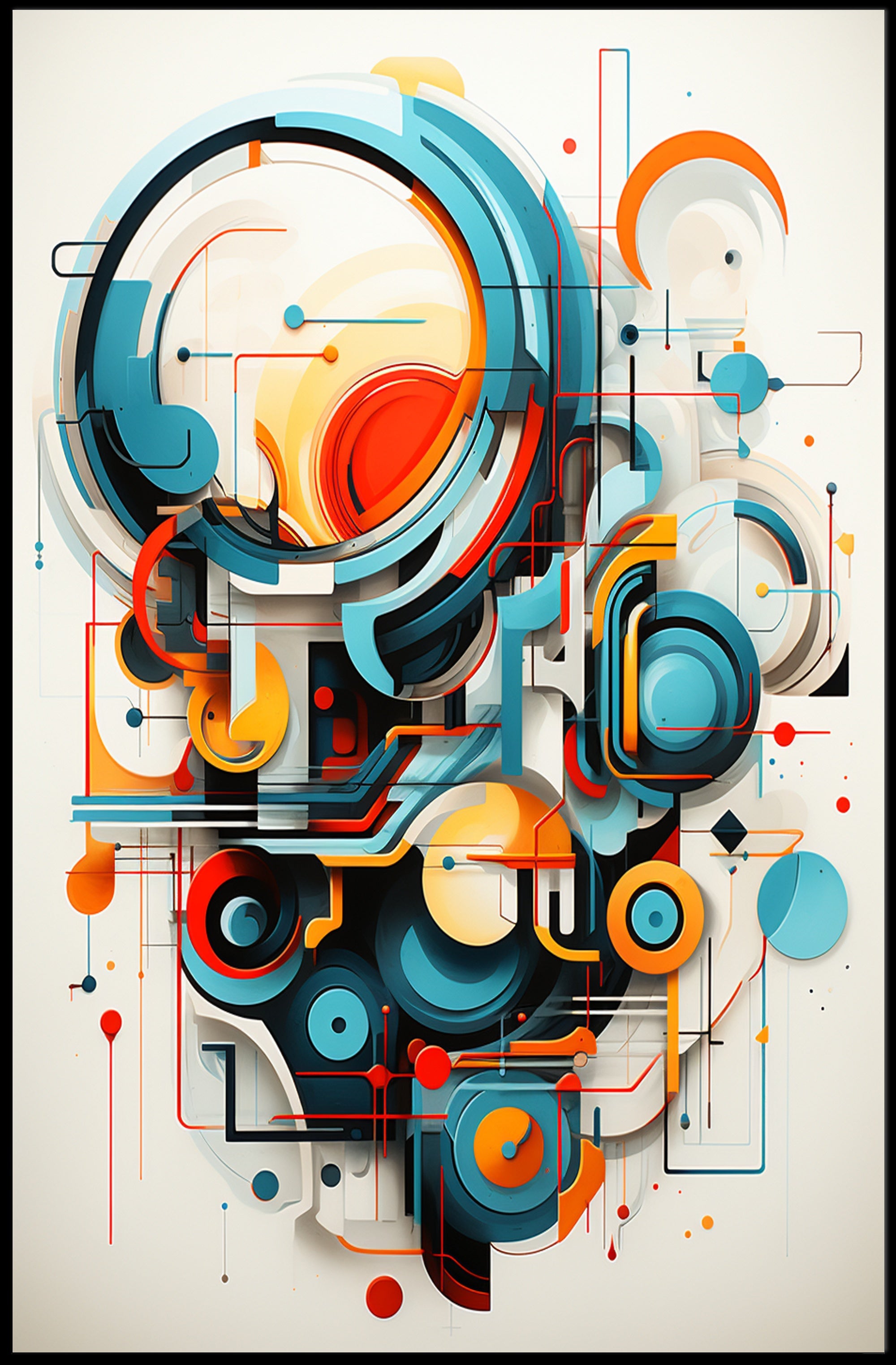 Abstract Geometric Symphony Abstract Poster PosterGoat