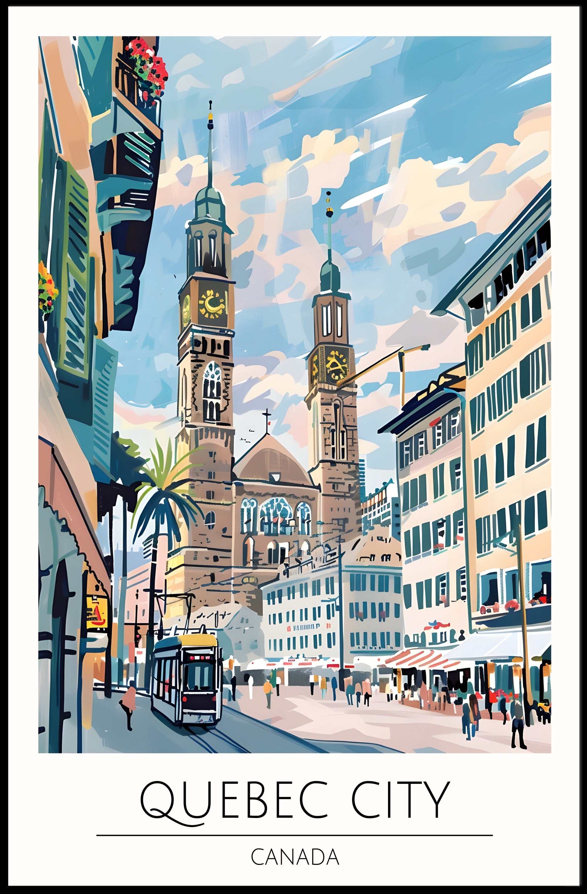 Quebec City Charm Poster PosterGoat