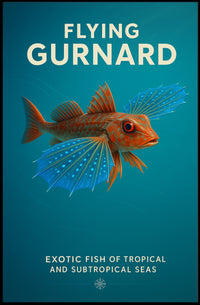 Flying Gurnard Marine Life Educational Poster PosterGoat