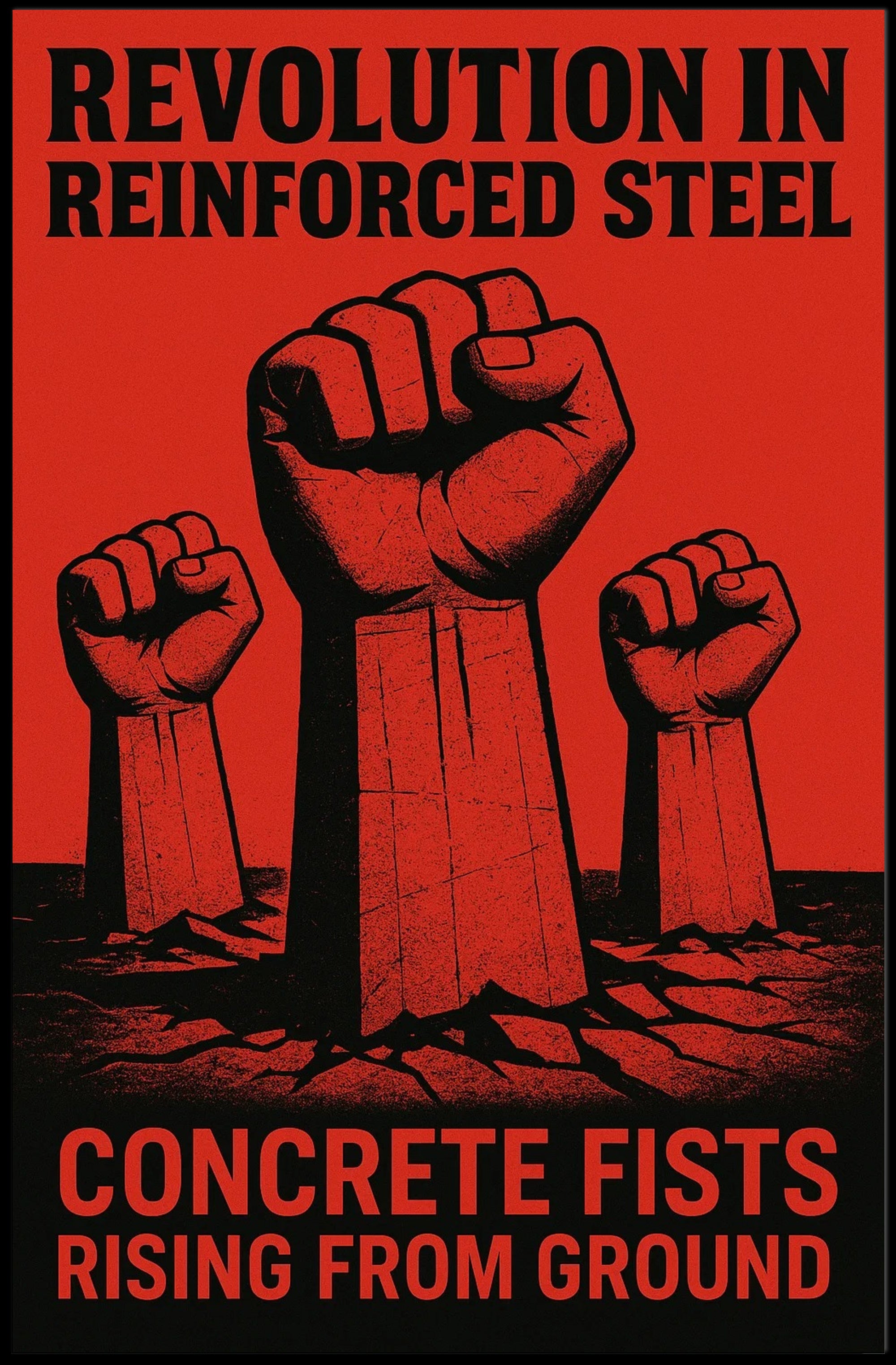 Revolution in Reinforced Steel: Political or Propaganda Poster