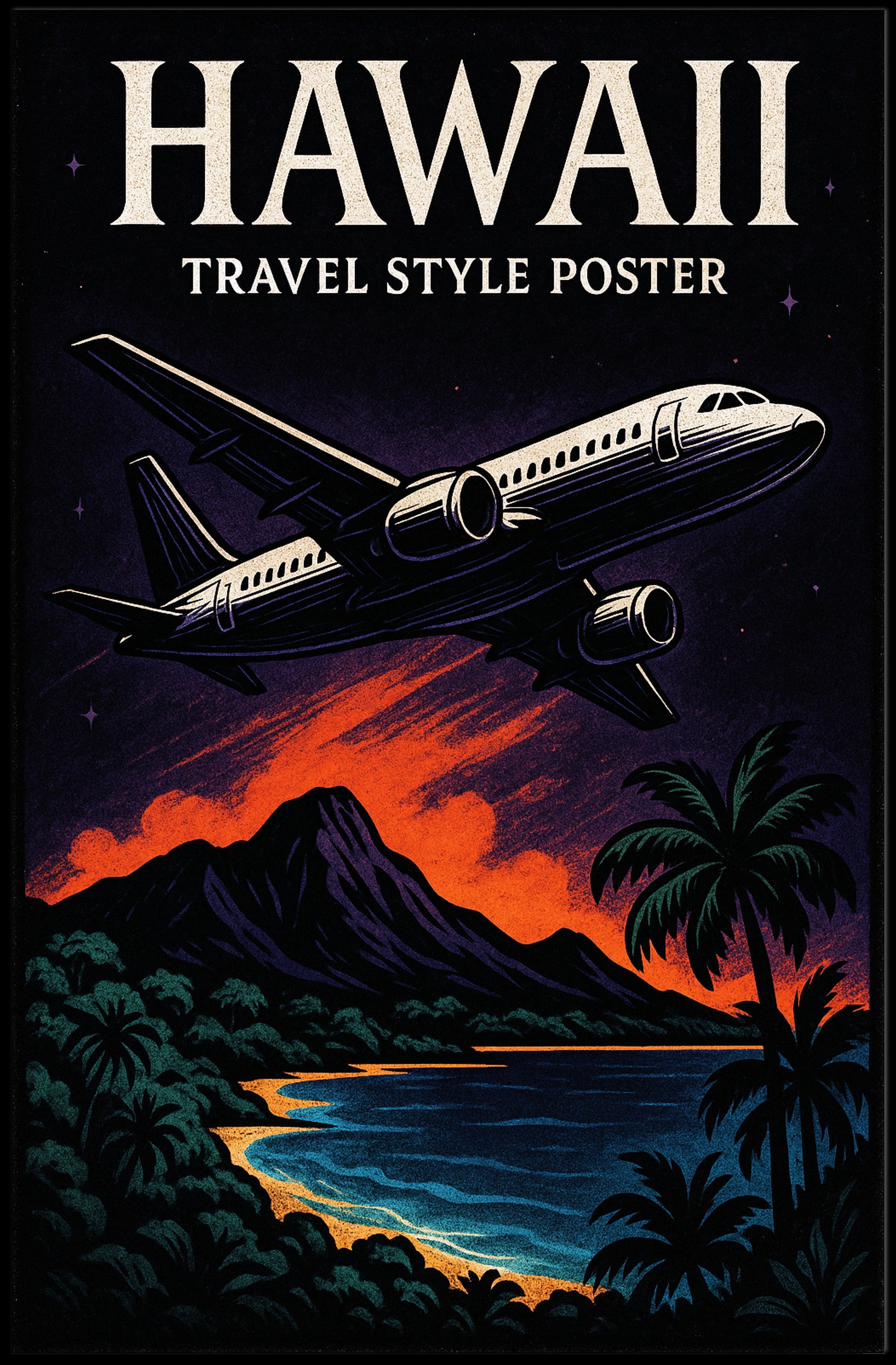 Hawaii Travel Style Poster PosterGoat