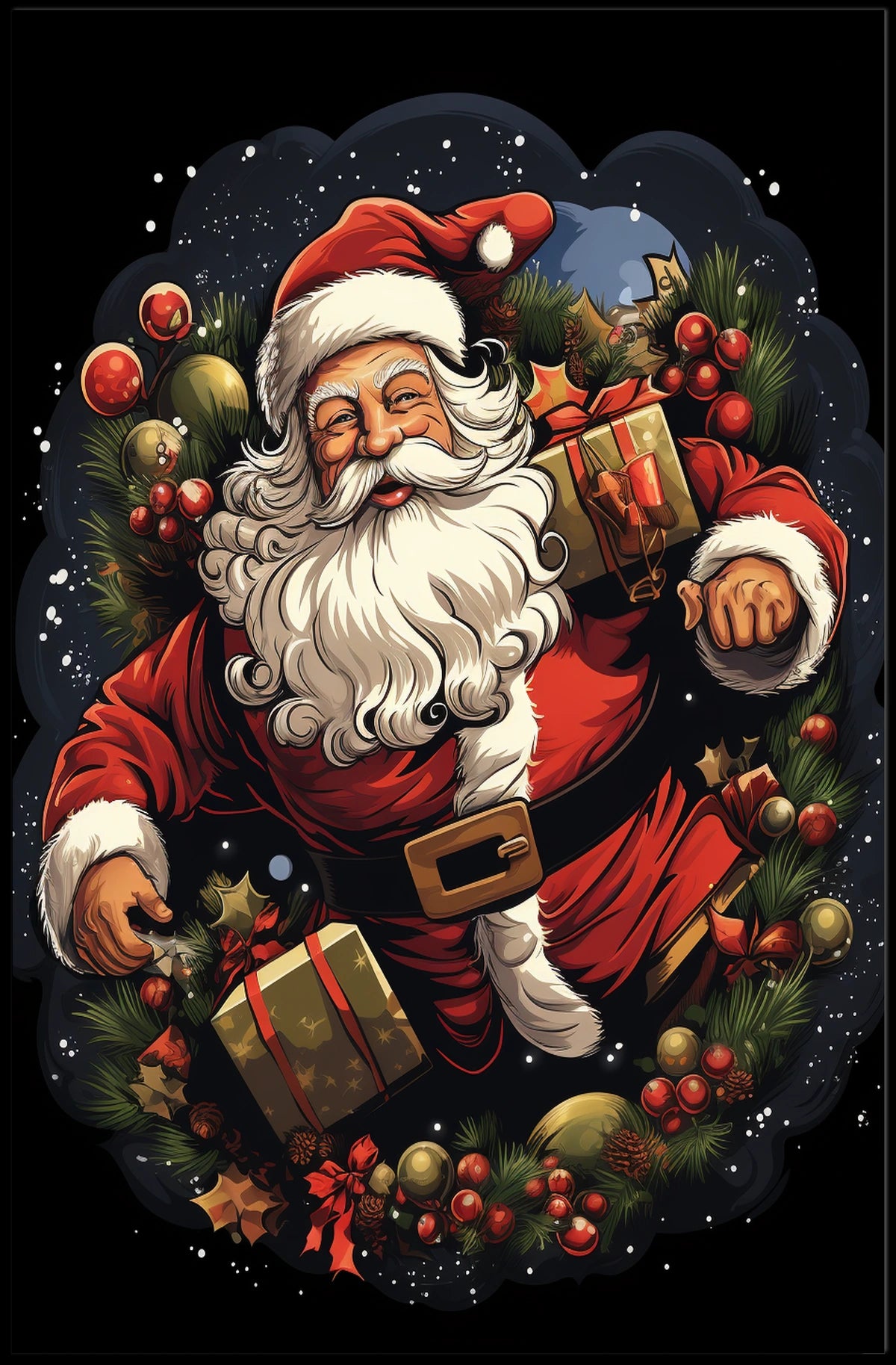 Santa Claus Holiday Cheer Poster