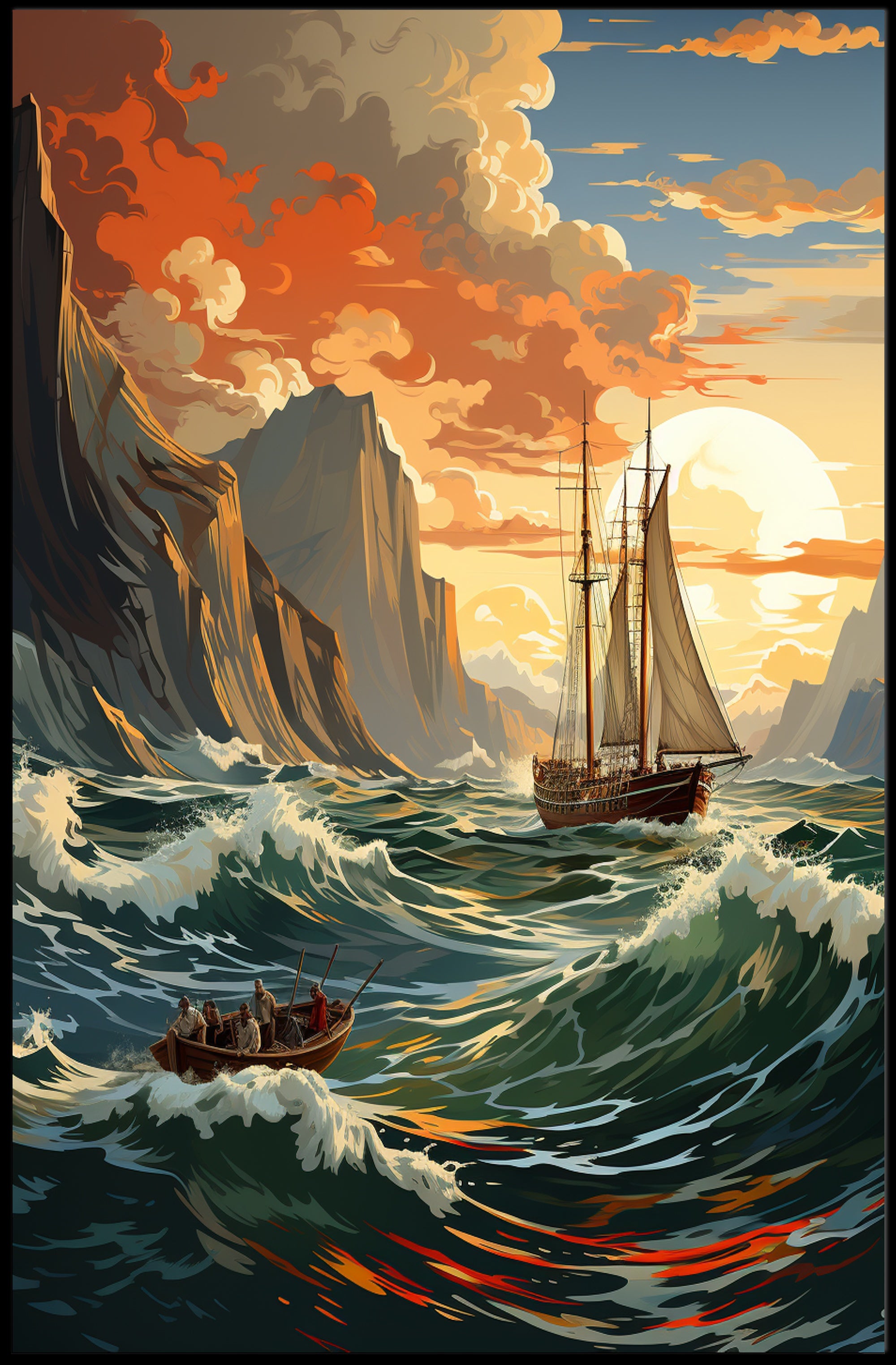 Voyage At Sea Poster PosterGoat