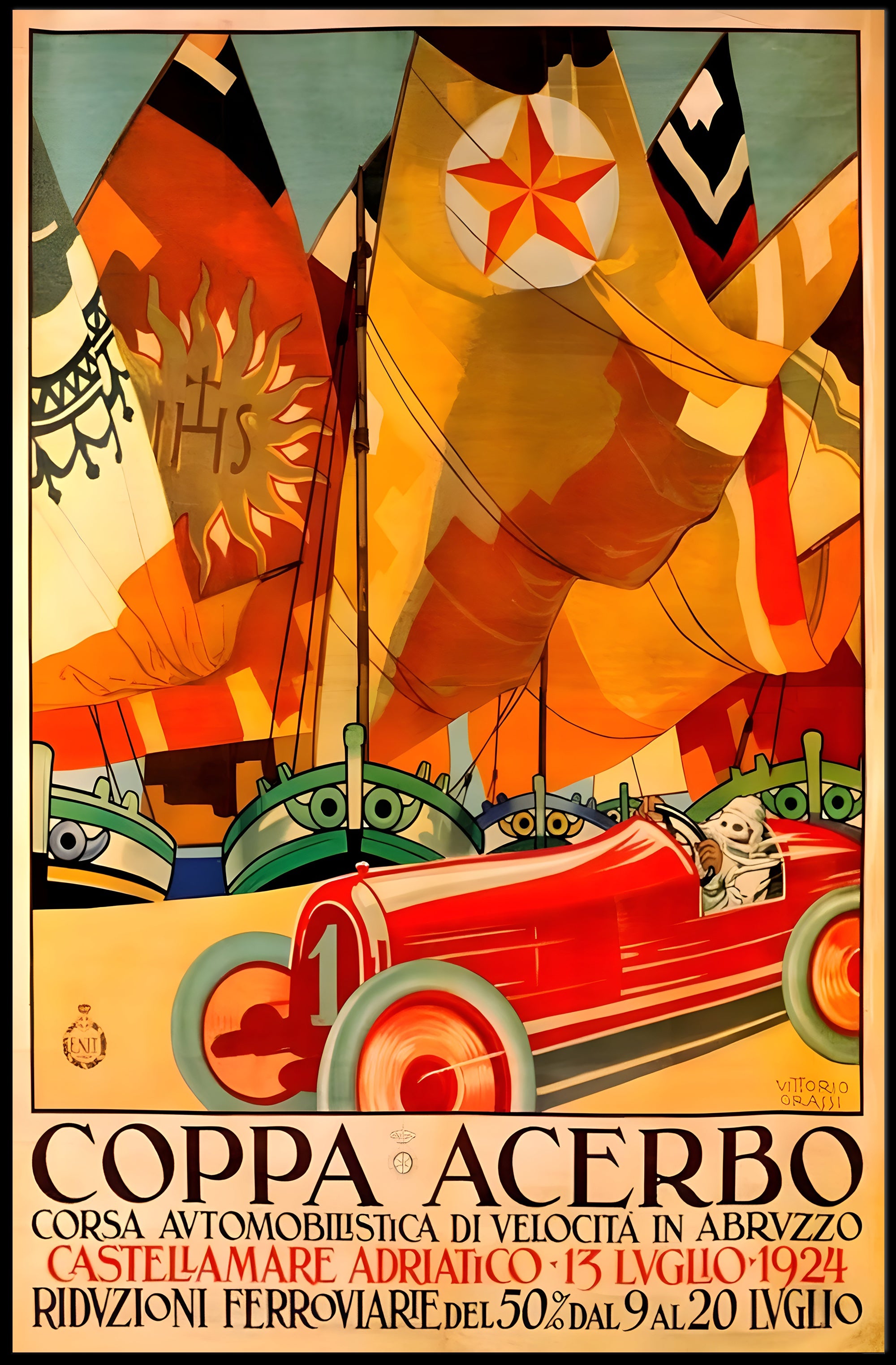 Coppa Acerbo Automobile Race Poster