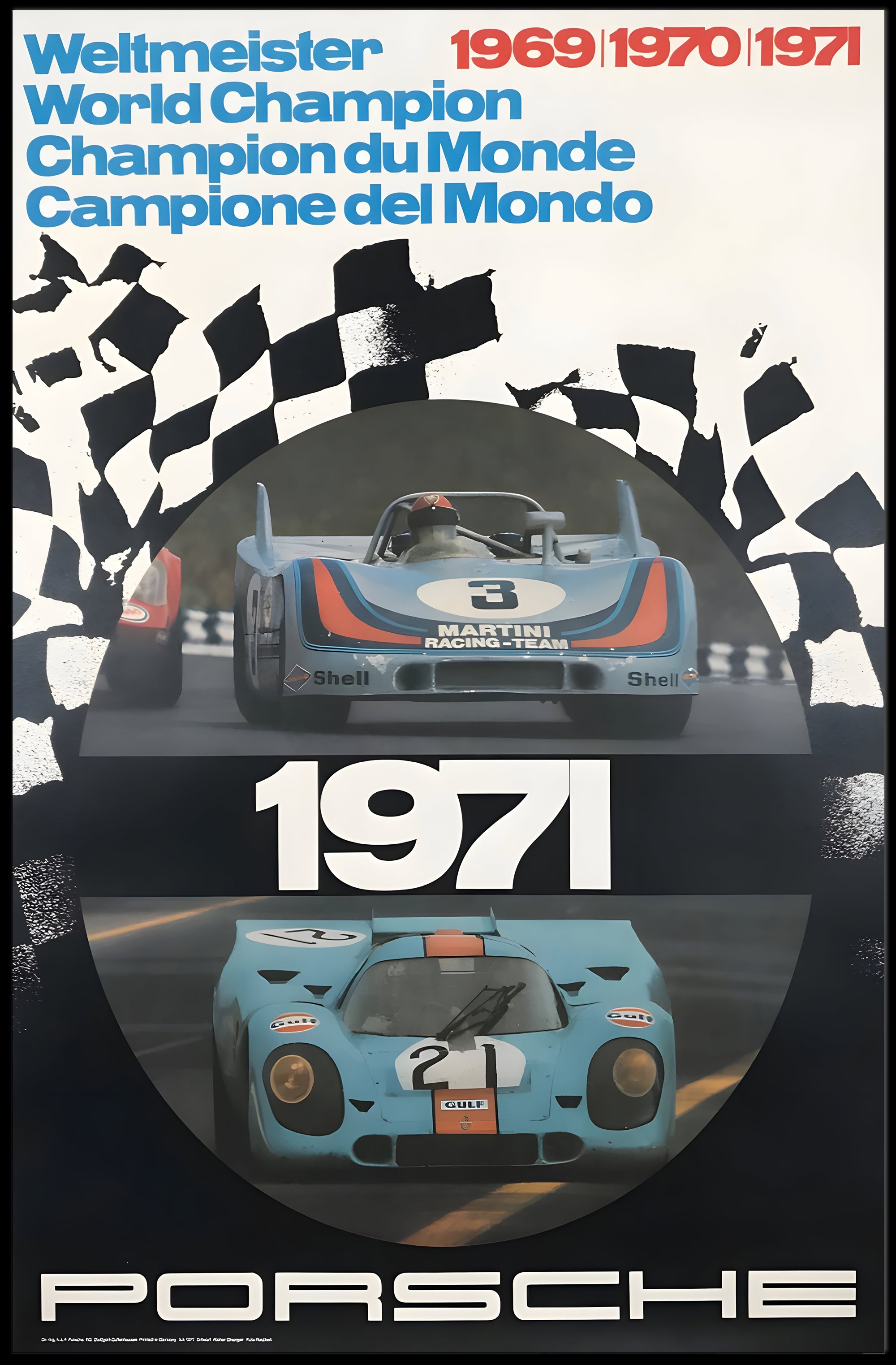 Porsche Racing Champions 1969-1971 Poster
