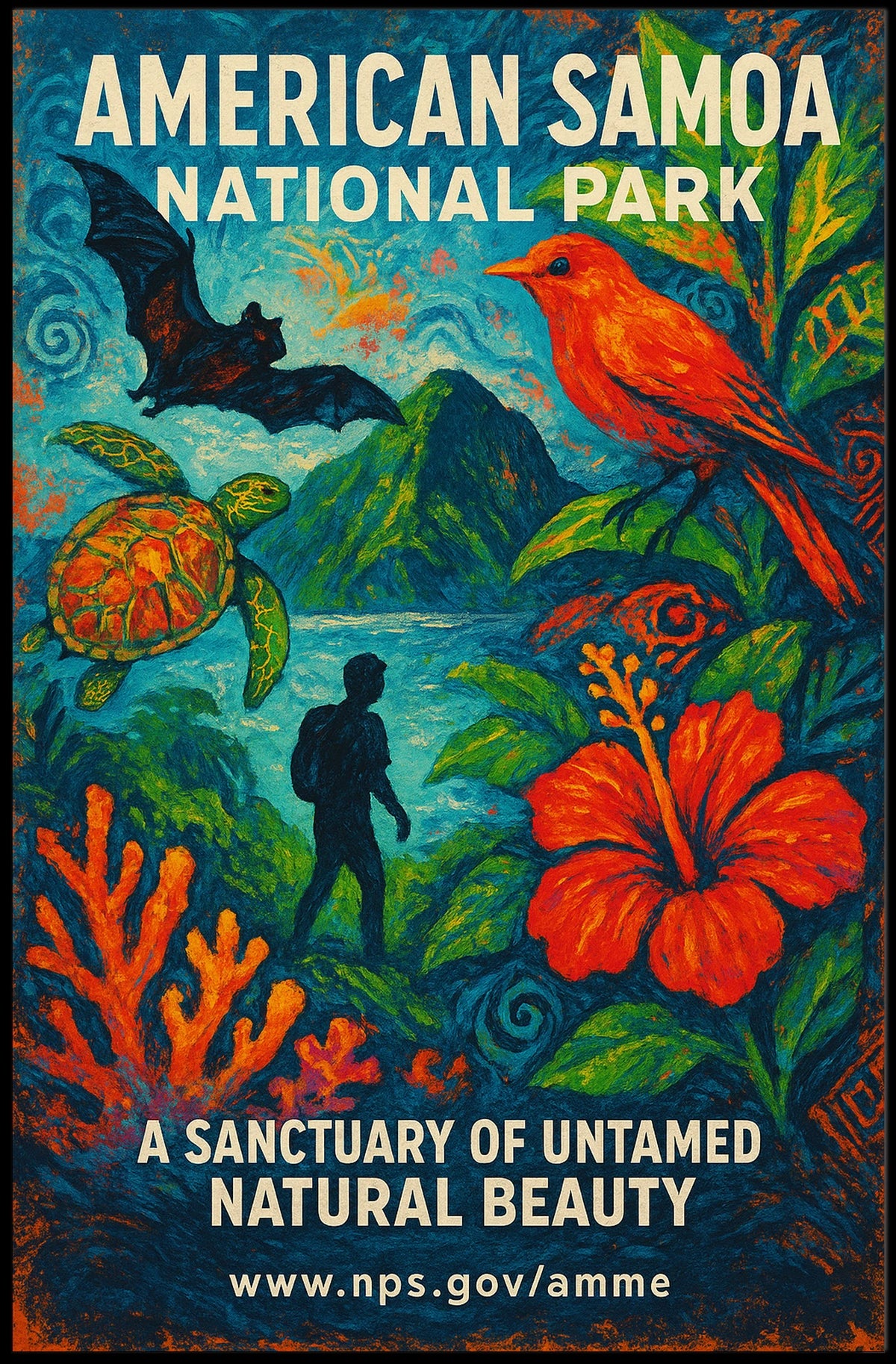 American Samoa Sanctuary National Park Poster