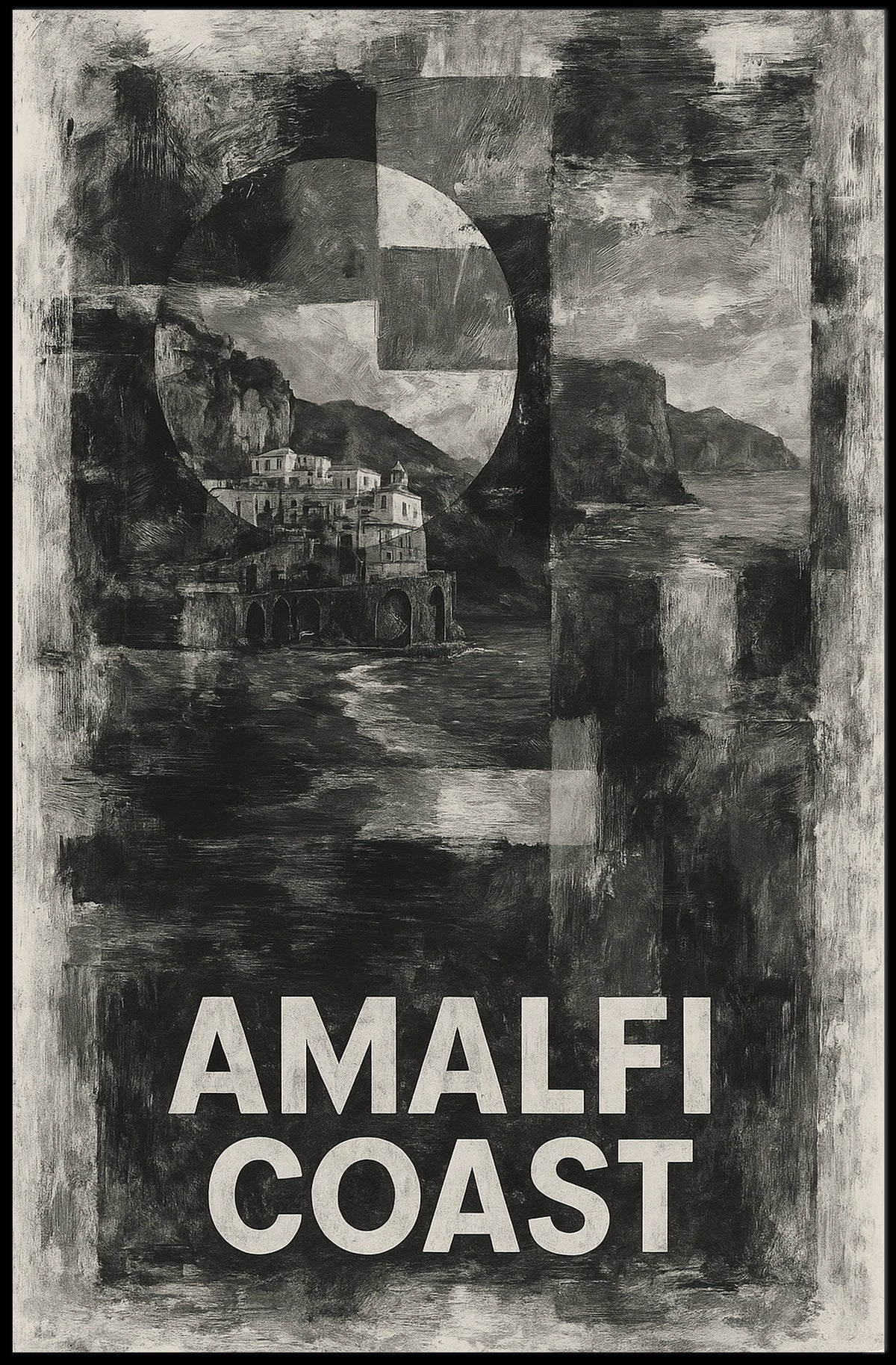 Amalfi Coast Poster Wall Art Coastal Decor Scenic Print