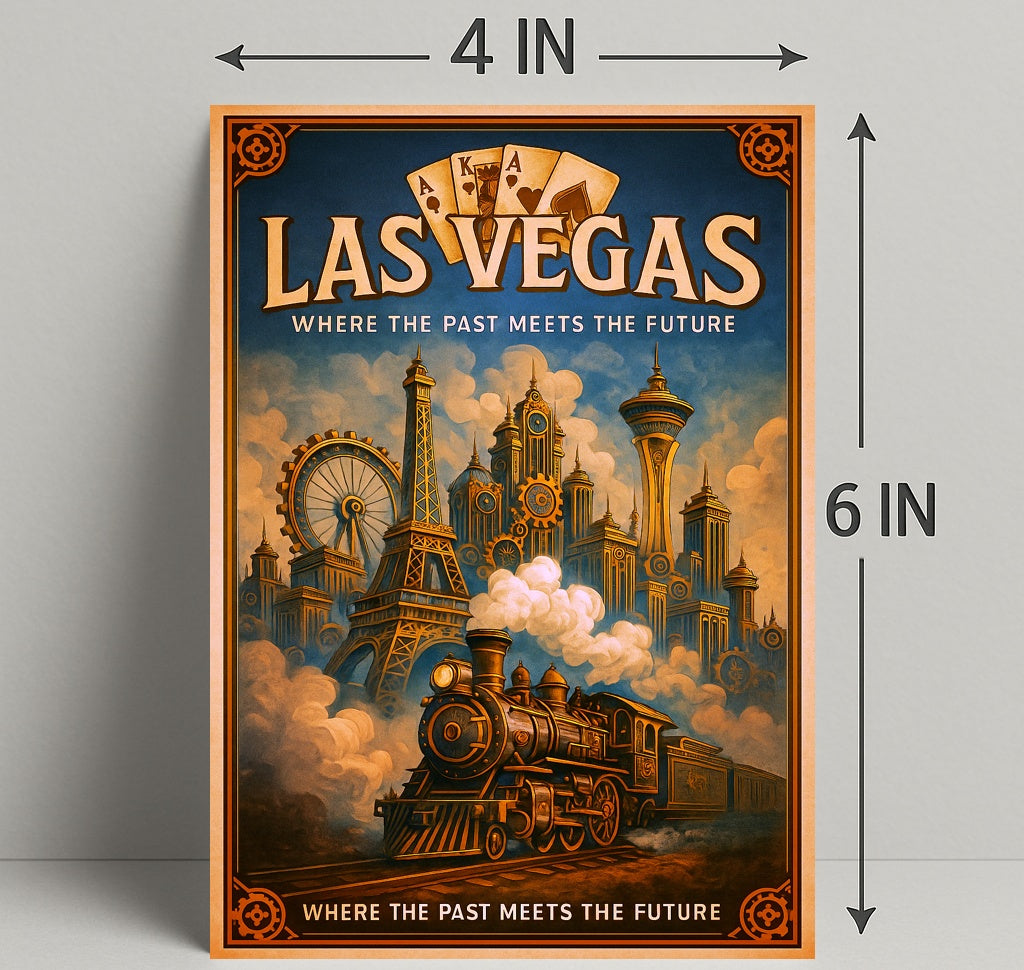 Las Vegas Where the Past Meets the Future Poster PosterGoat