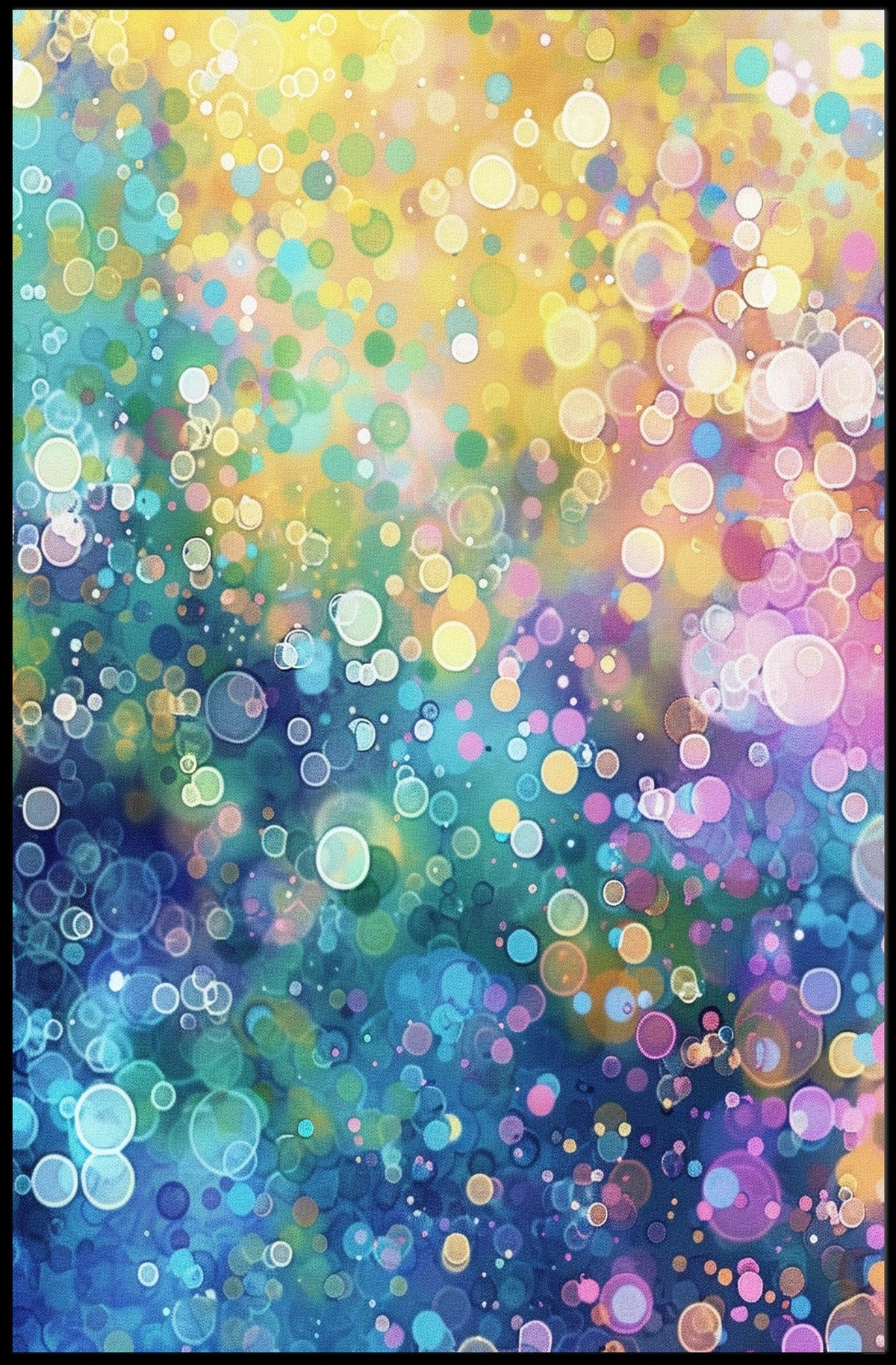 Colorful Bubble Abstraction Abstract Poster