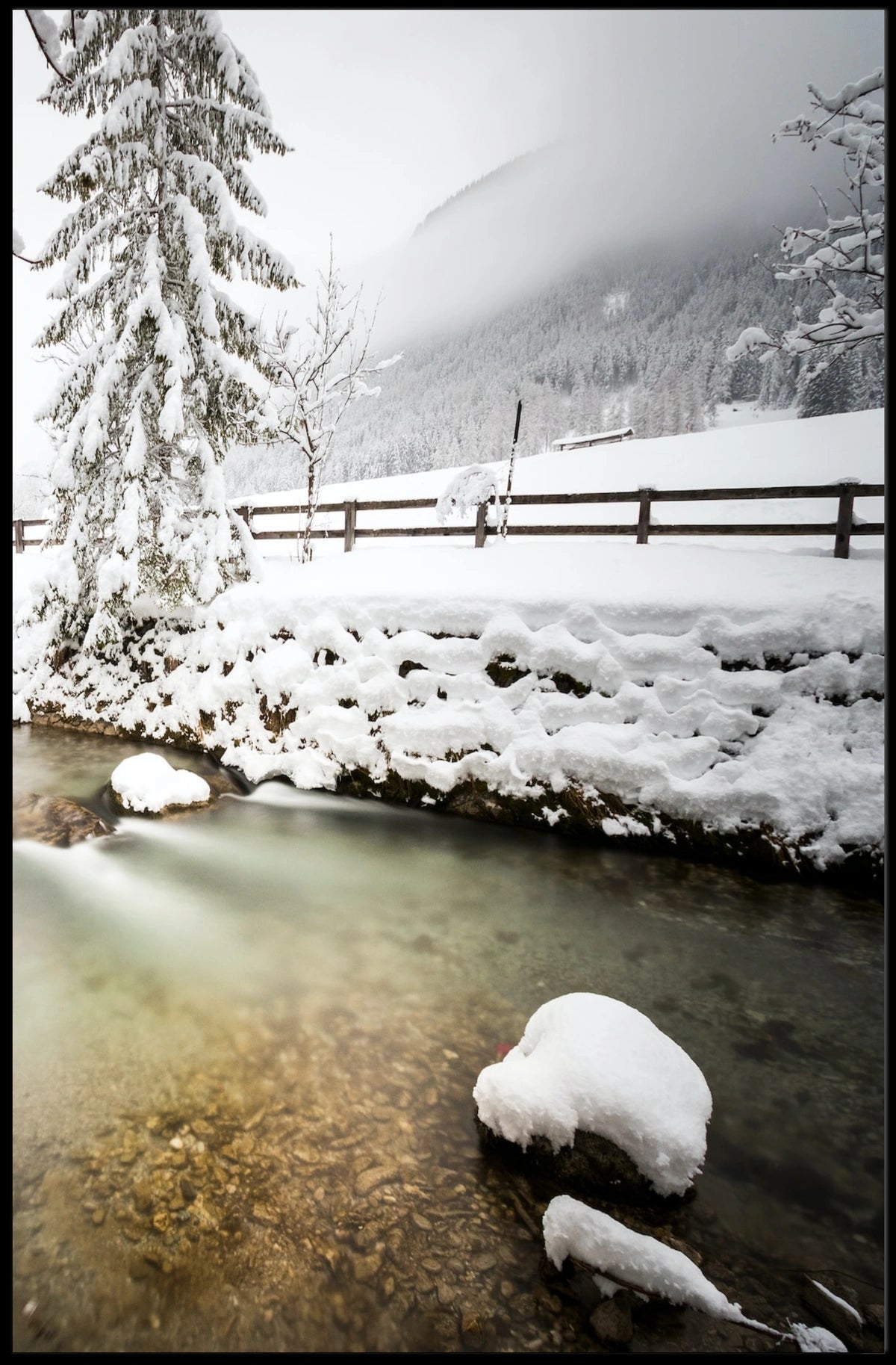 Serene Winter Landscape Tranquility National Park Poster
