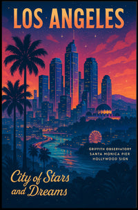 Los Angeles Dreams: Vibrant Urban Cityscape Poster