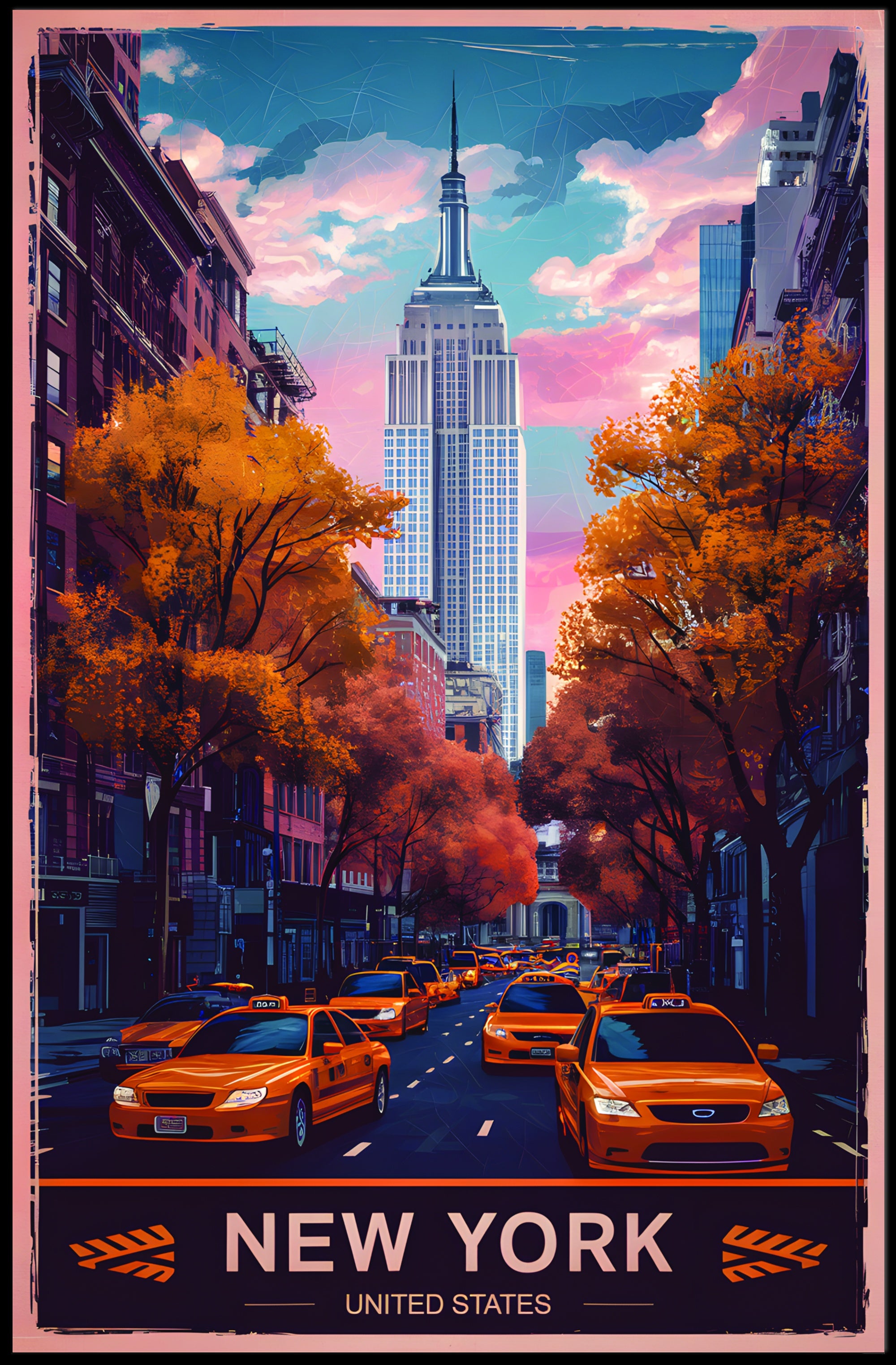 New York City in Autumn Poster