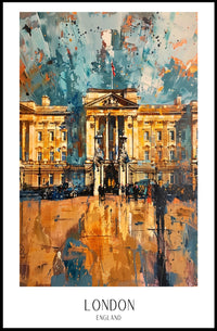Buckingham Palace Vibrant Artistic Cityscape Poster PosterGoat