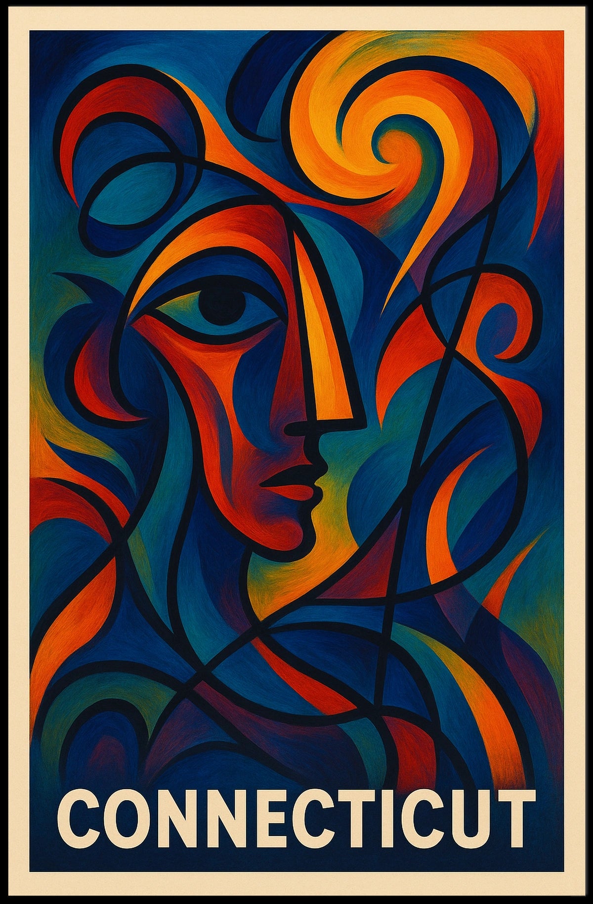 Connecticut Abstract Art Abstract Poster