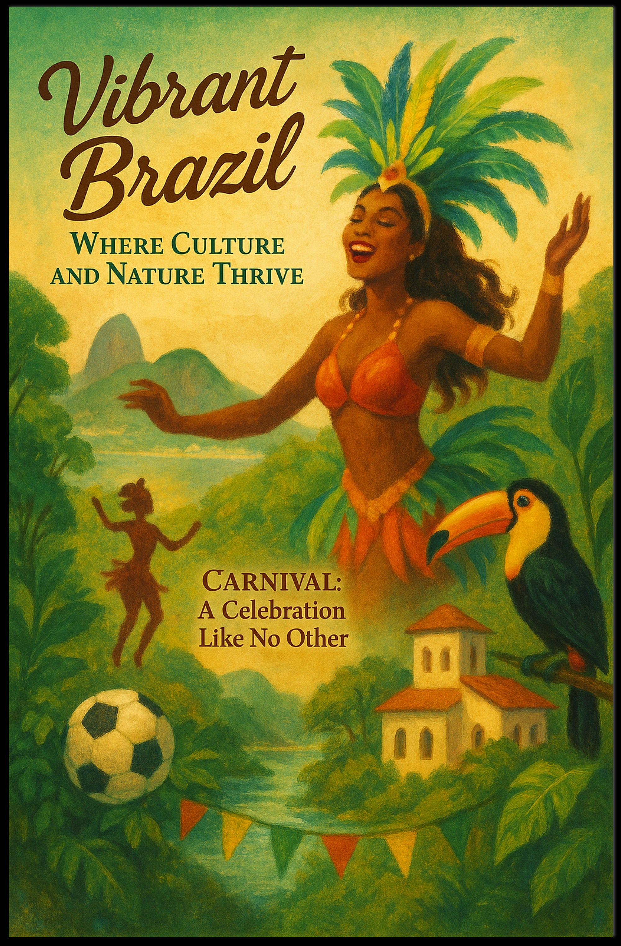 Vibrant Brazil Poster