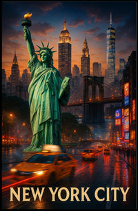 Statue of Liberty New York City Poster Classic Wall Art