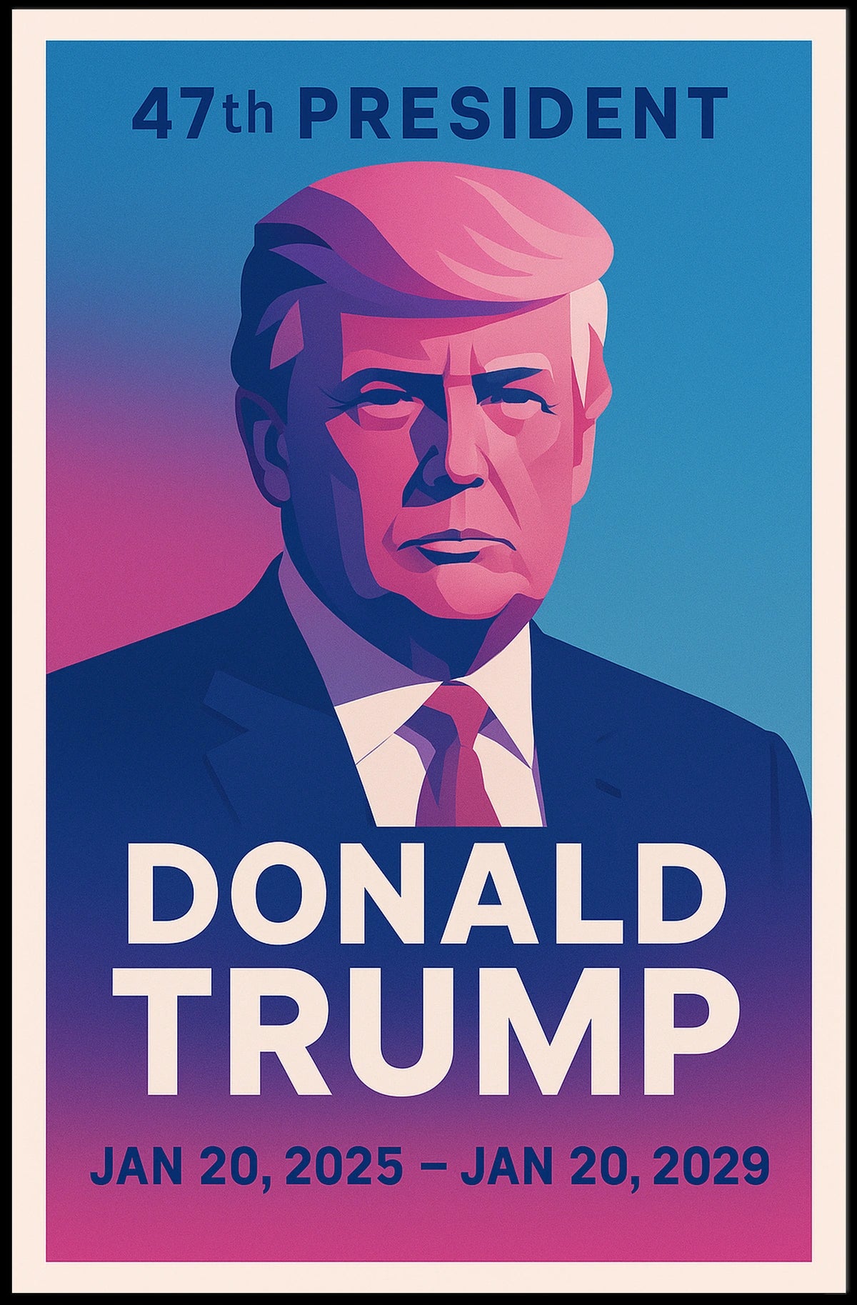 Donald Trump 47th President Poster