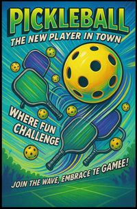 Pickleball The New Player in Town Poster